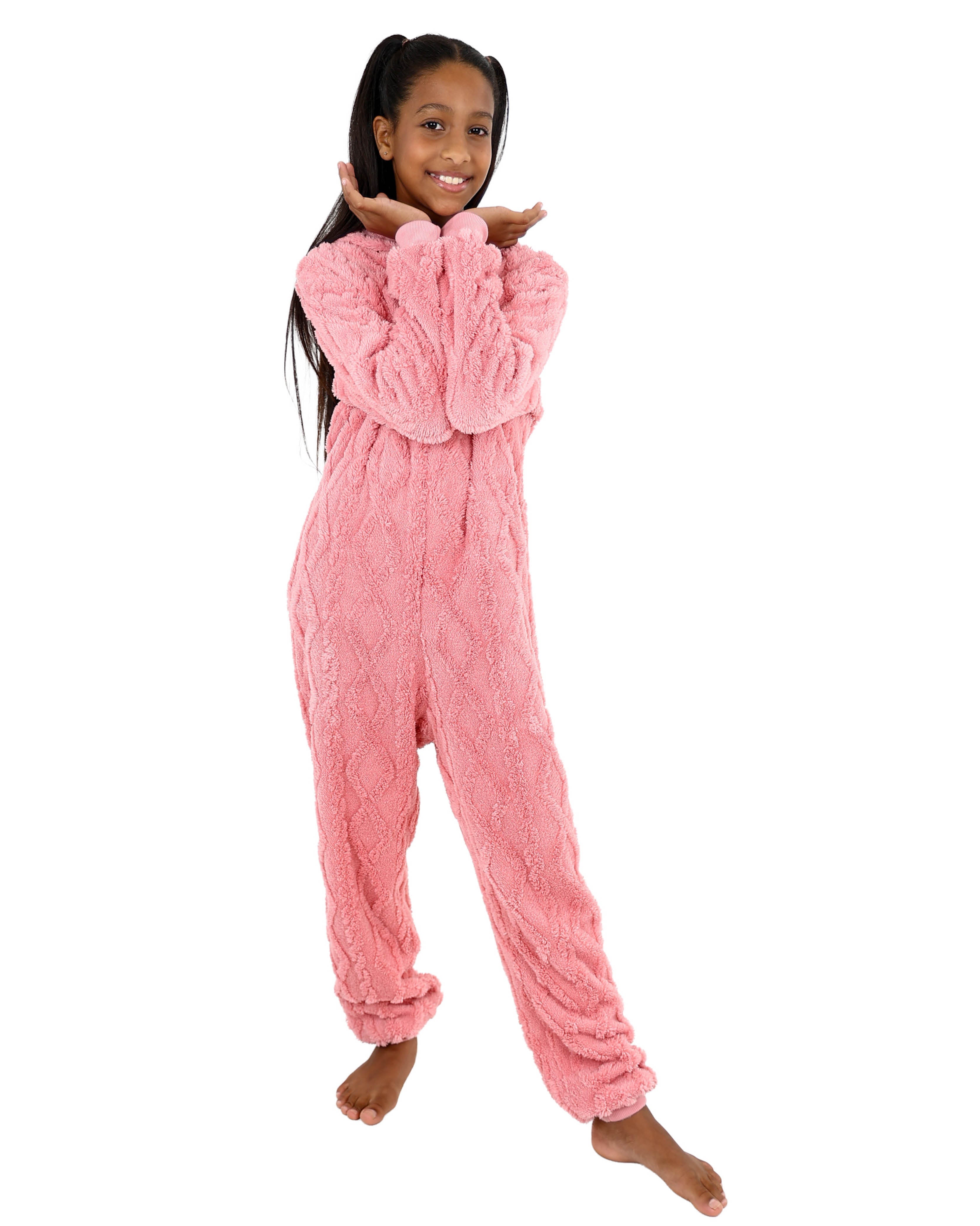 Pink Pattern Hooded Onesie