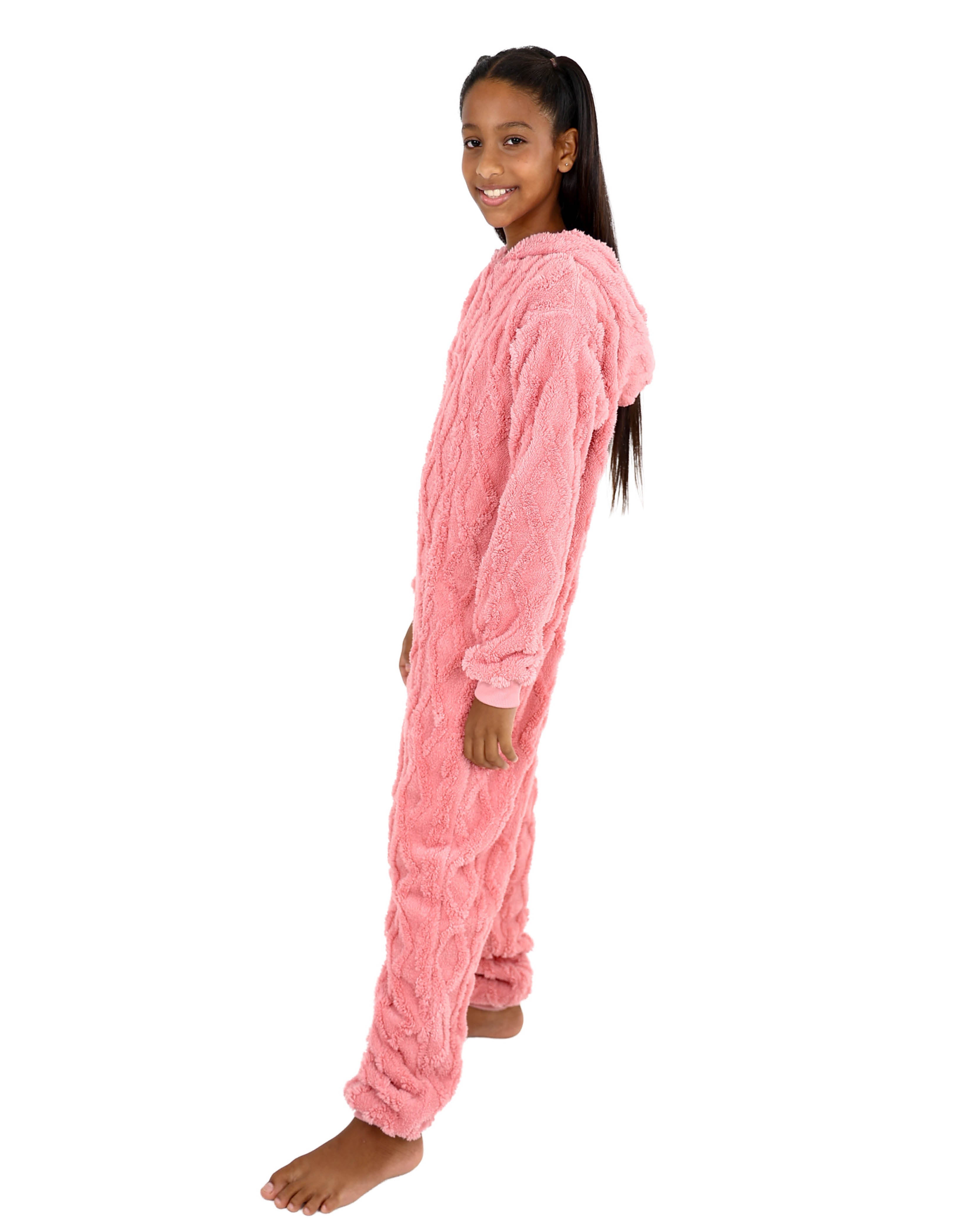Pink Pattern Hooded Onesie