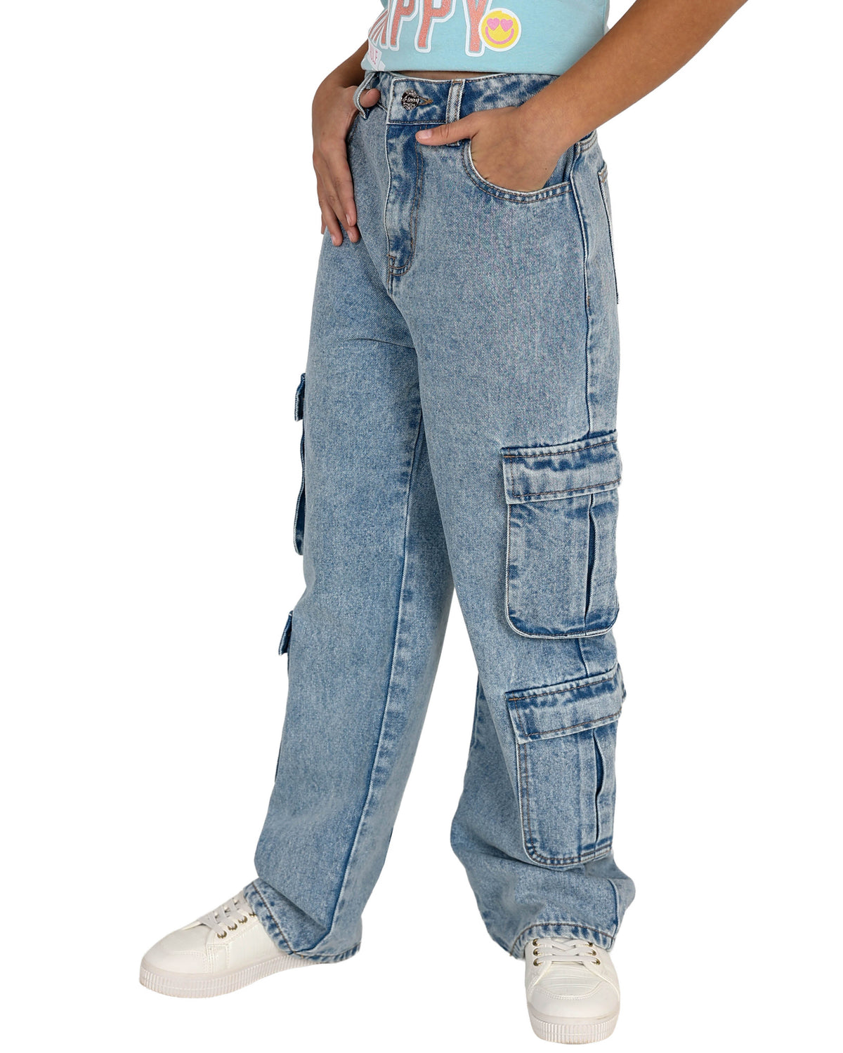 Dark Indigo Cargo Jeans