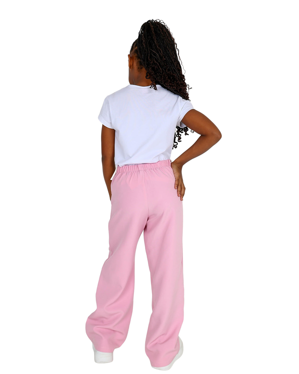 Contrast Waist Flap Full Length Pants