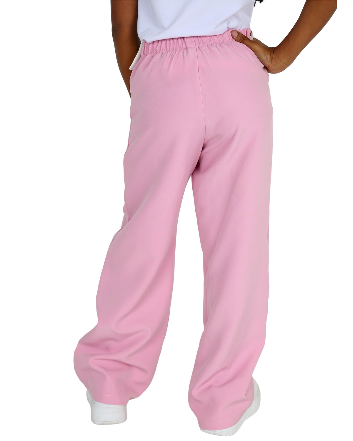 Contrast Waist Flap Full Length Pants