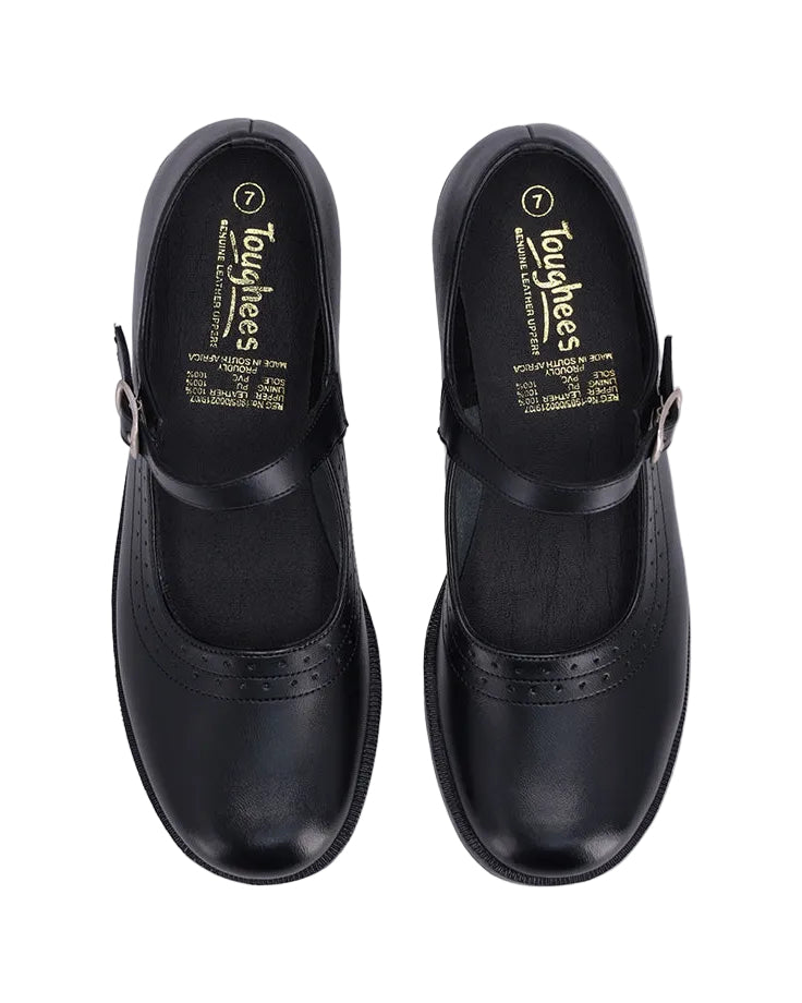 Toughees Pearl Girls One Bar School Shoes
