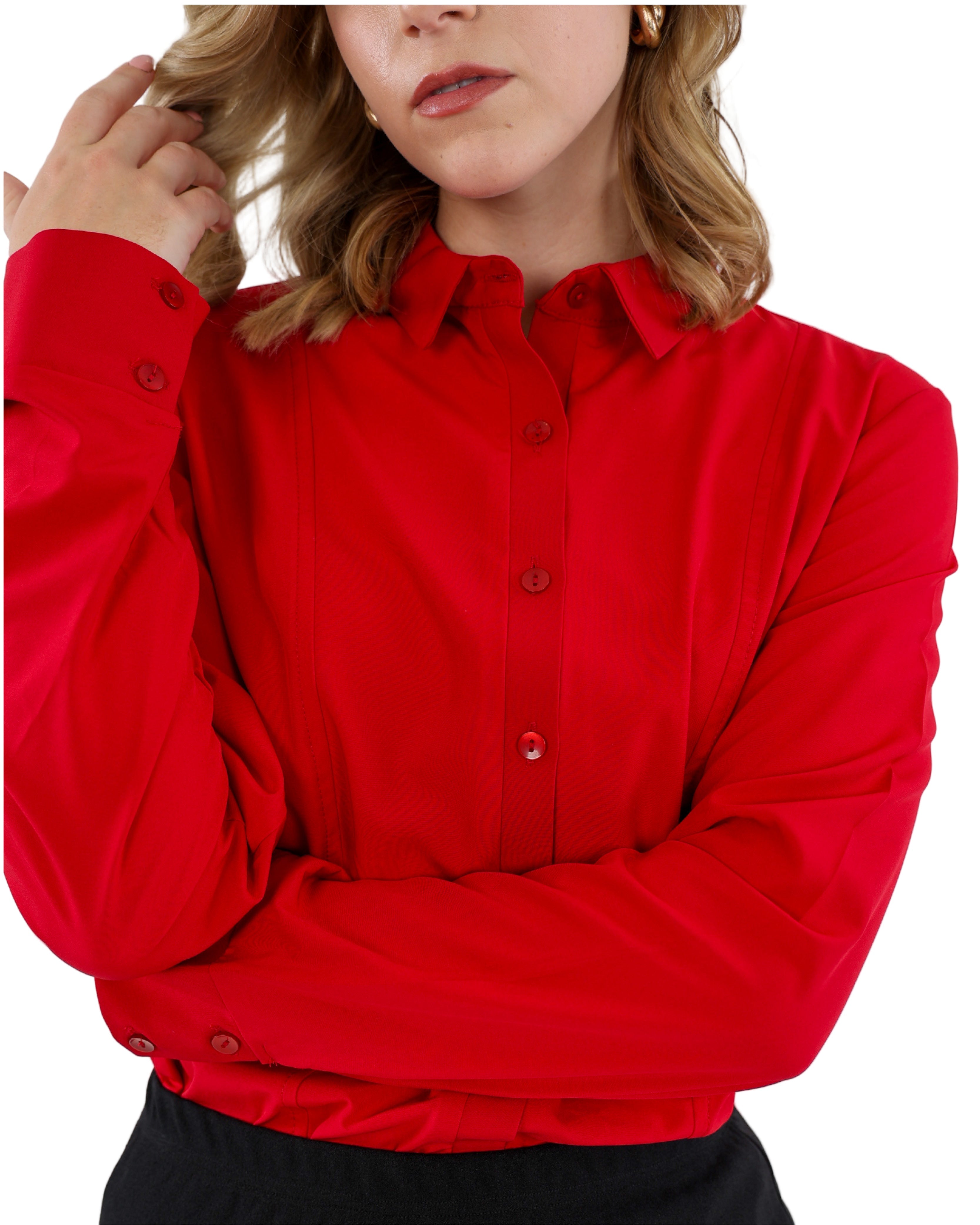 Red Long Sleeve Soft-Touch Shirt