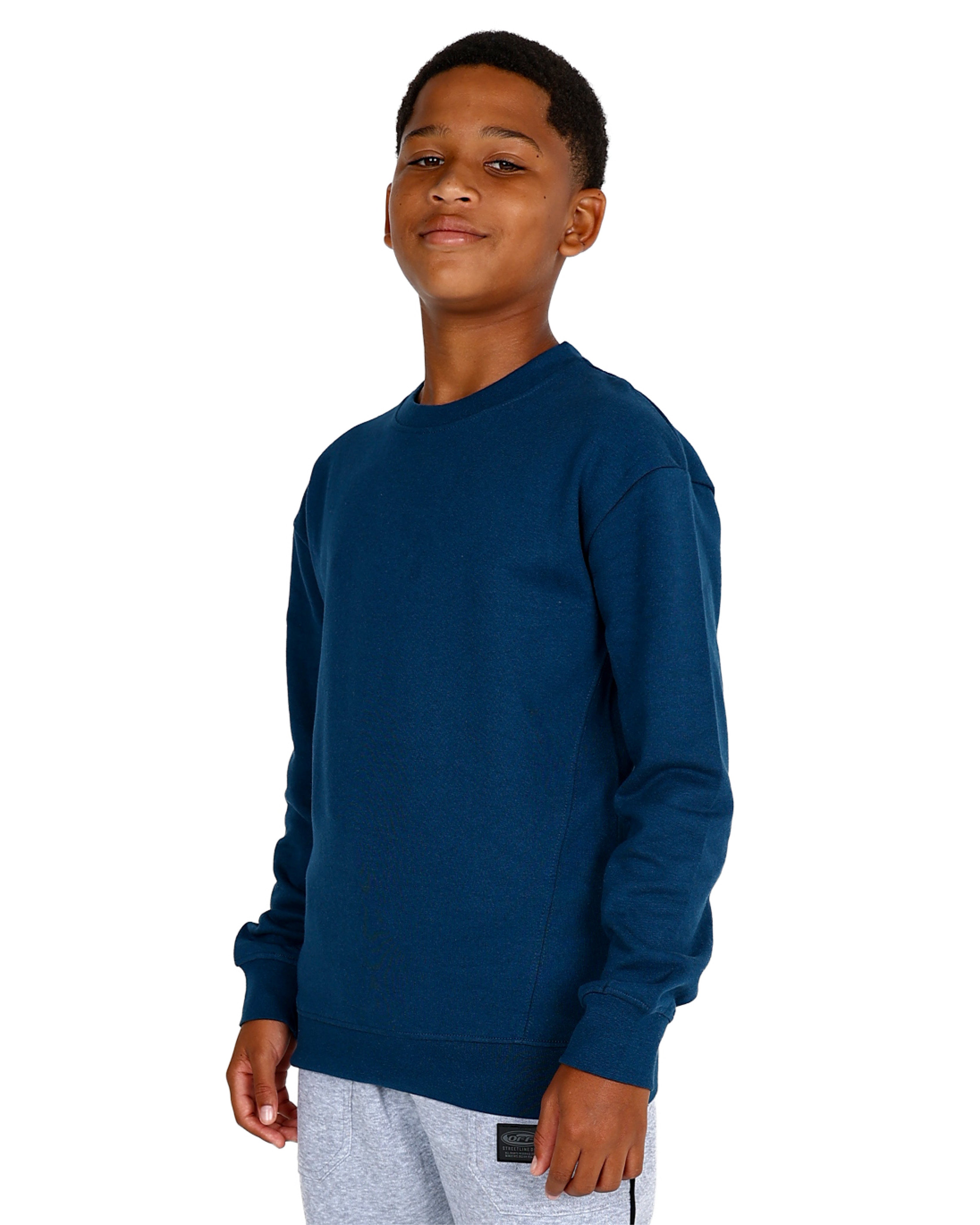 Blue Brushed Fleece Sweatshirt