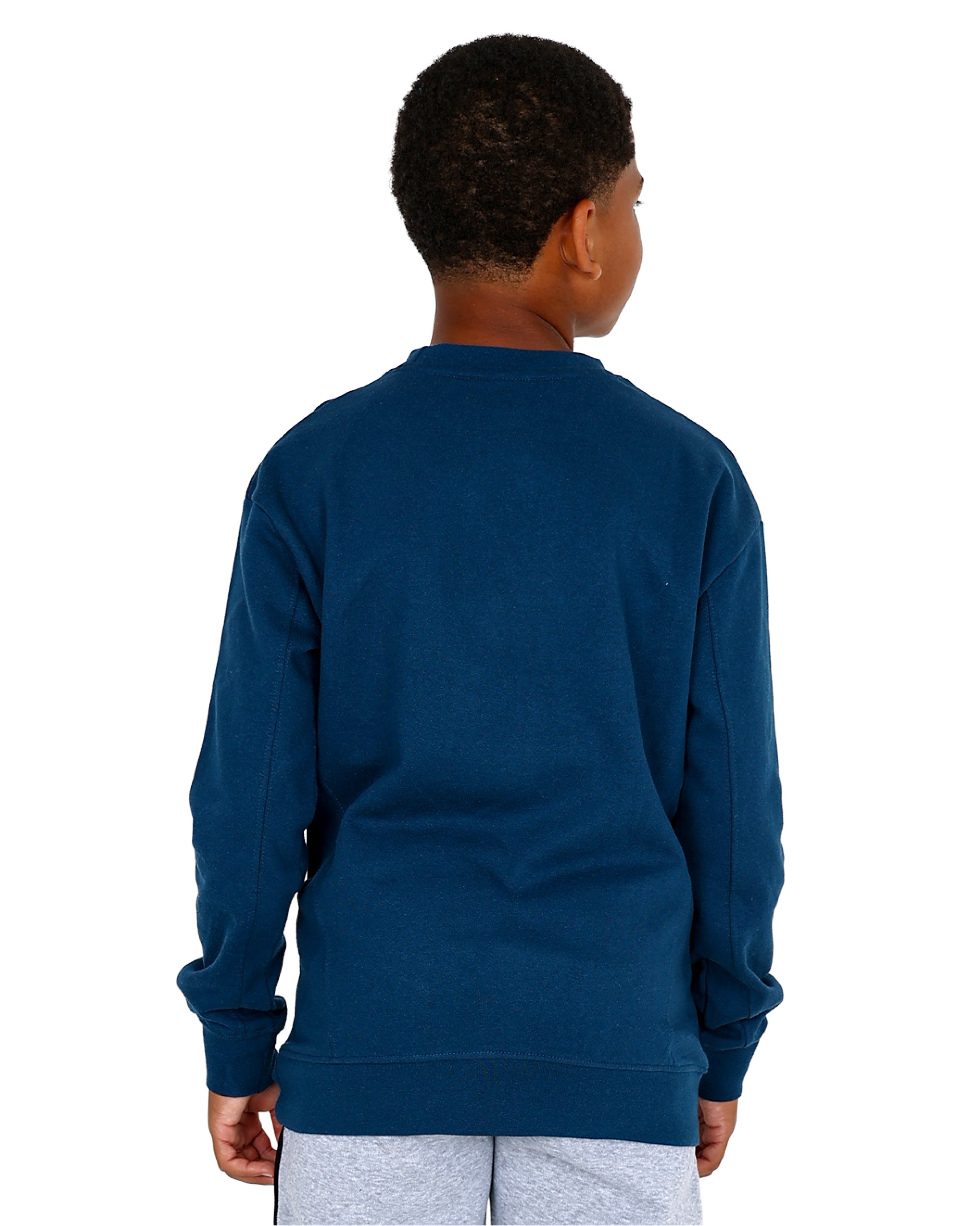 Blue Brushed Fleece Sweatshirt