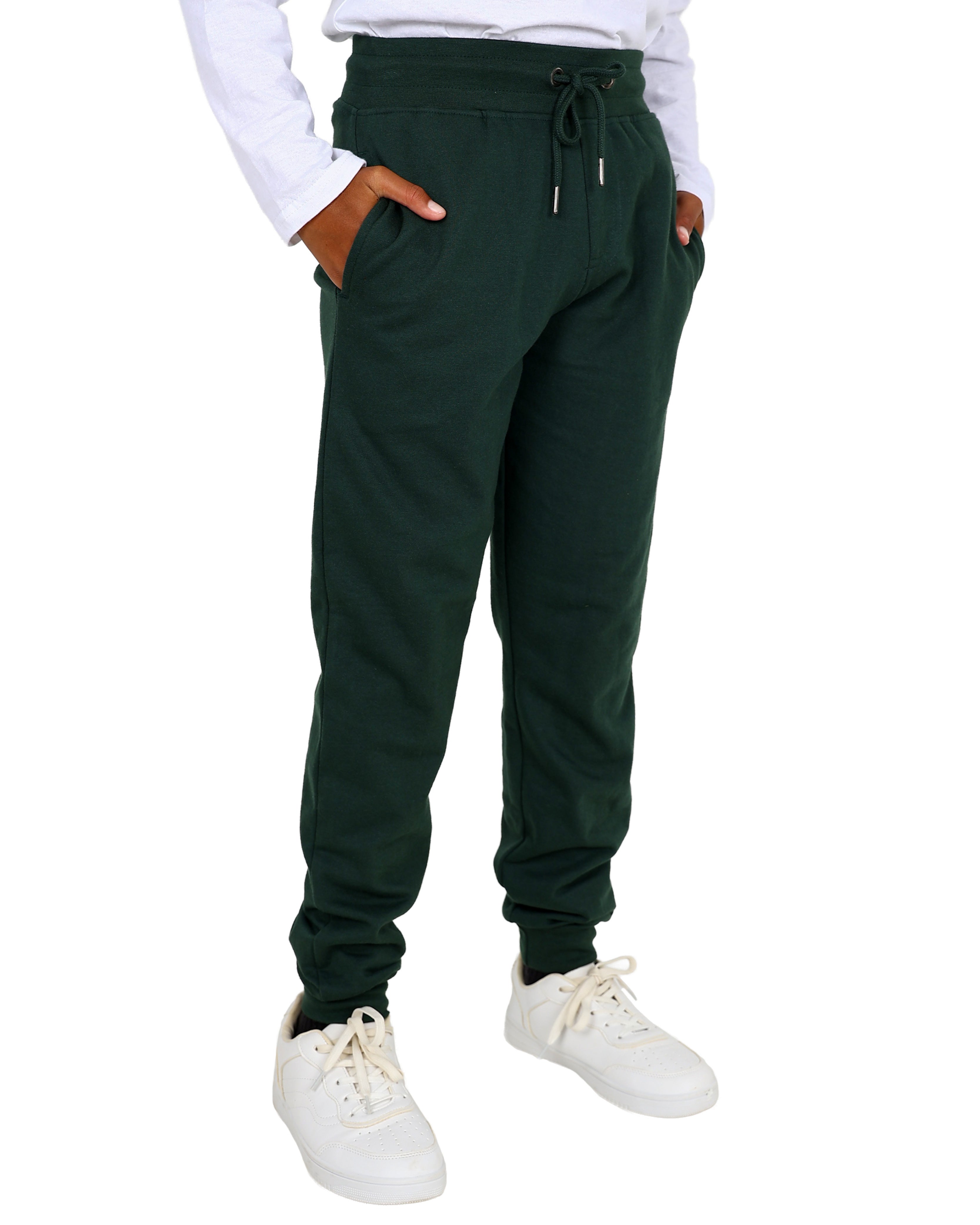 Green Brushed Fleece Active Joggers