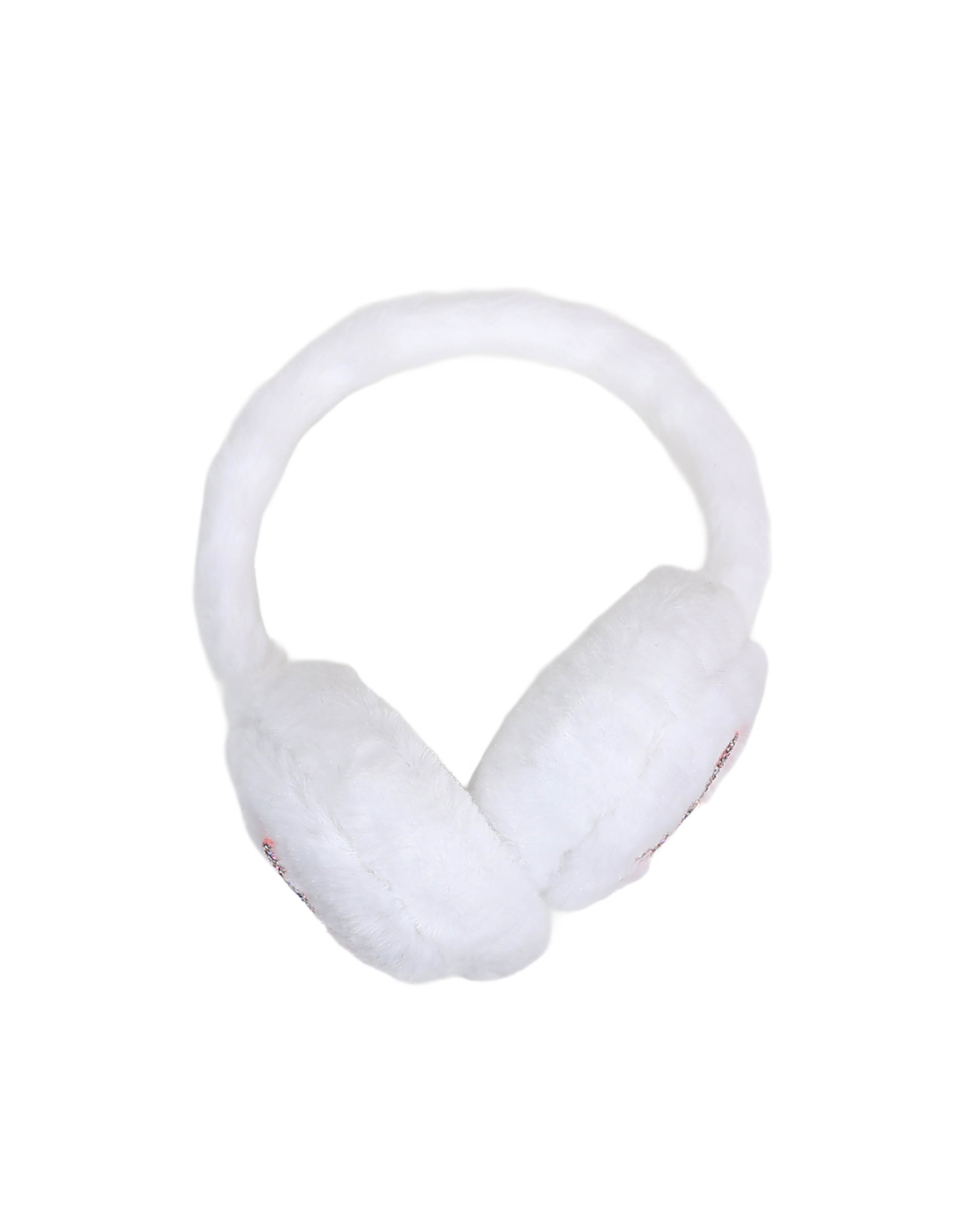 White Plush Butterfly Earmuff