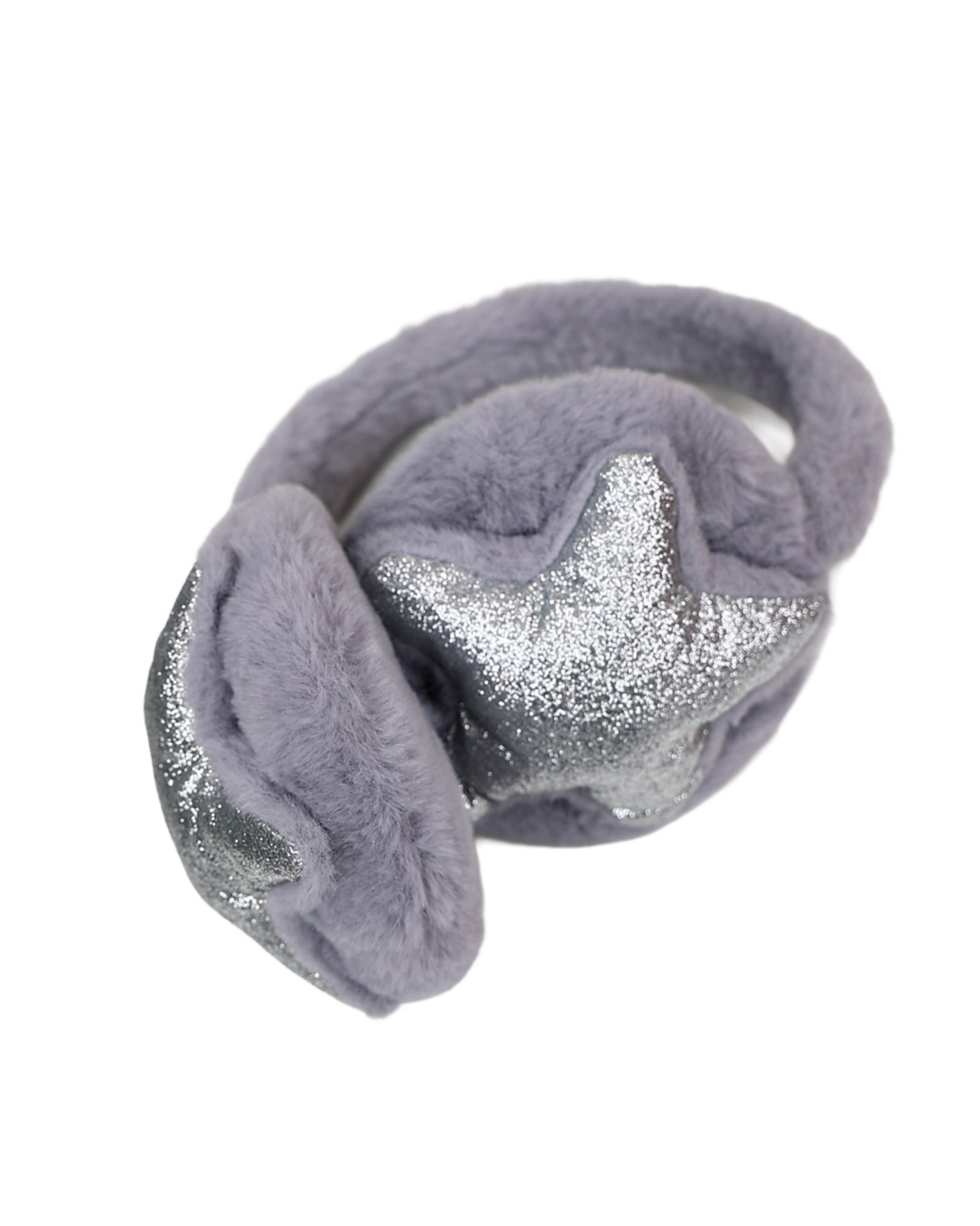 Silver Star Plush Earmuff