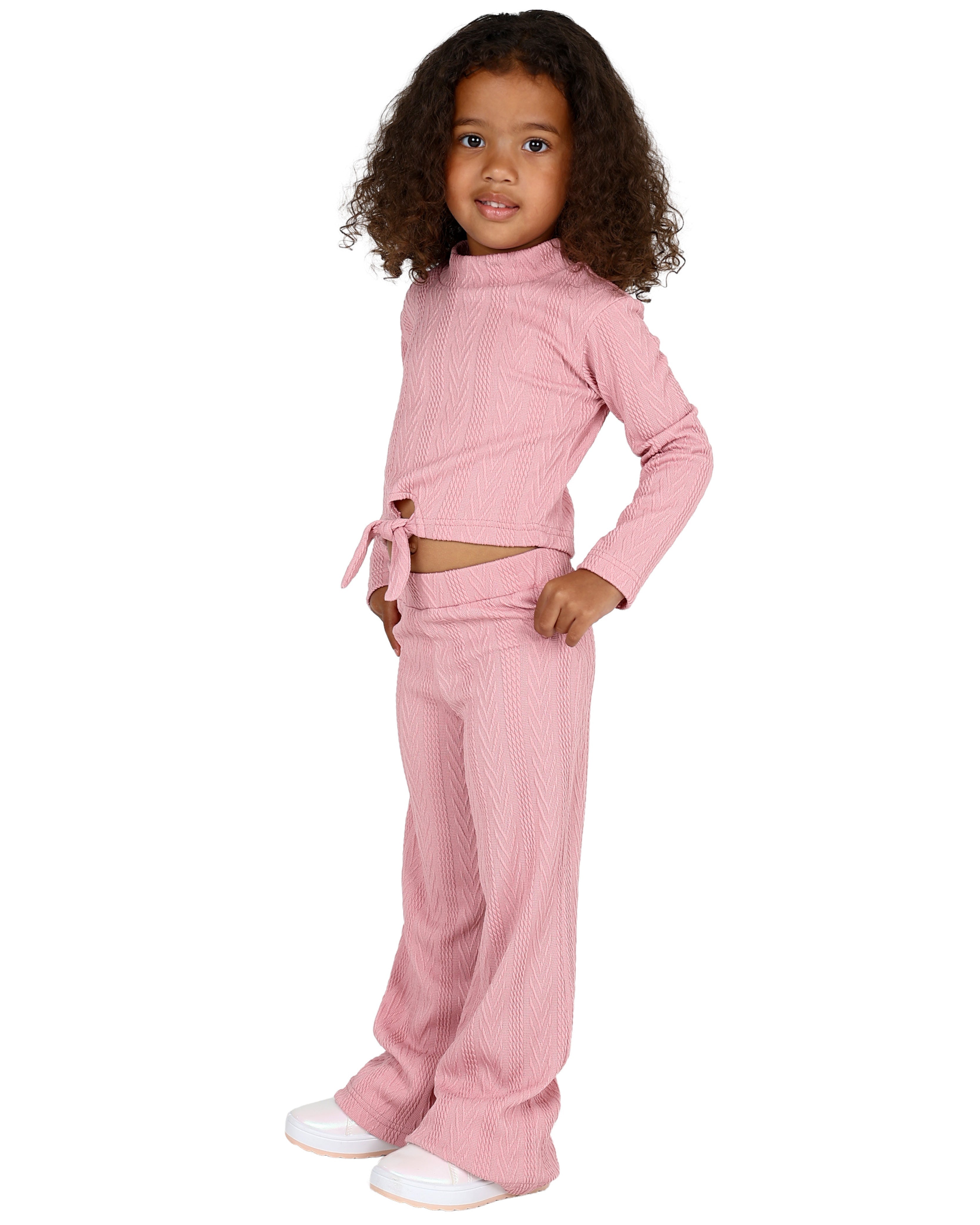 Jacquard Knit Straight Leg Pants