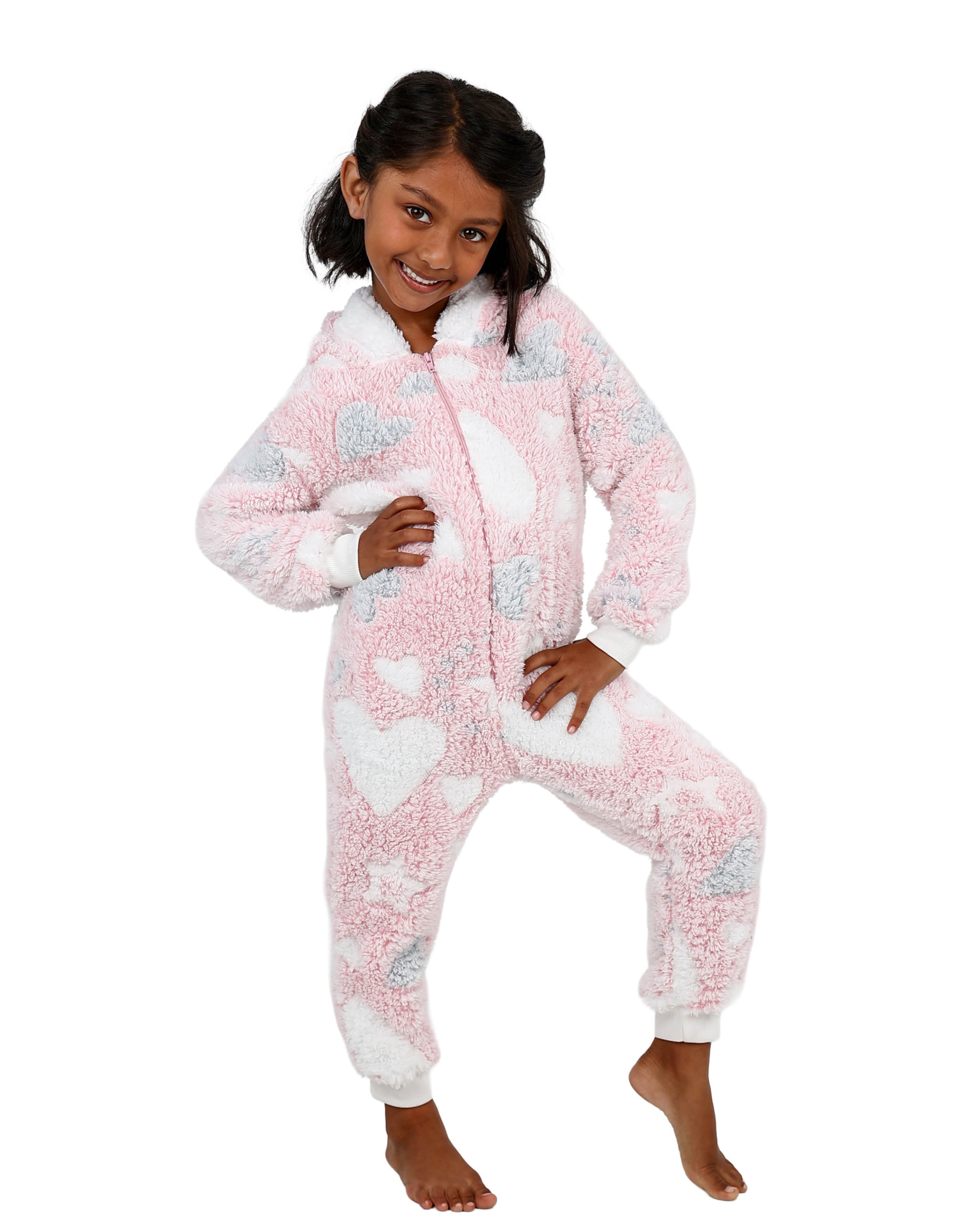 Heart Plush Hooded Onesie