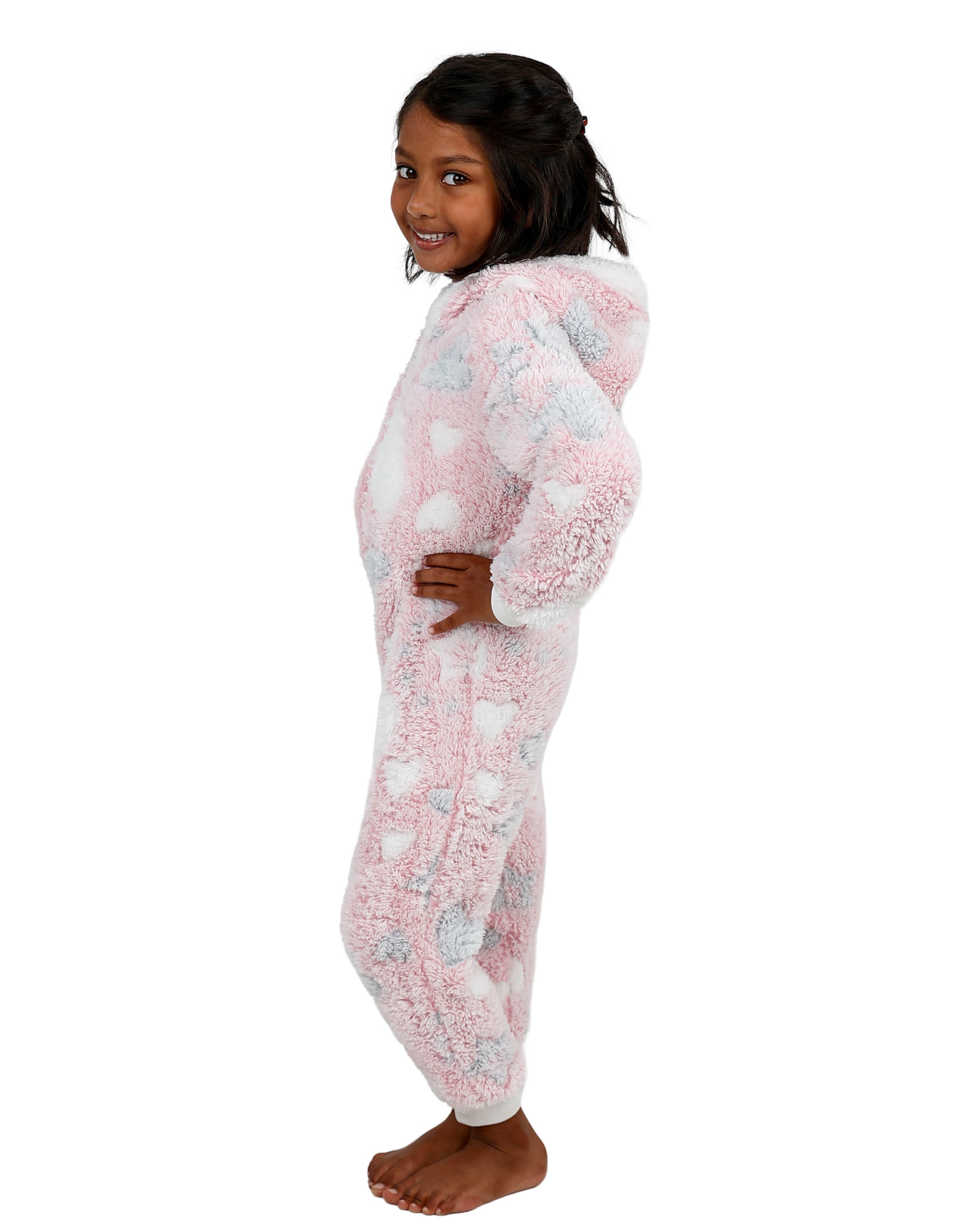 Heart Plush Hooded Onesie