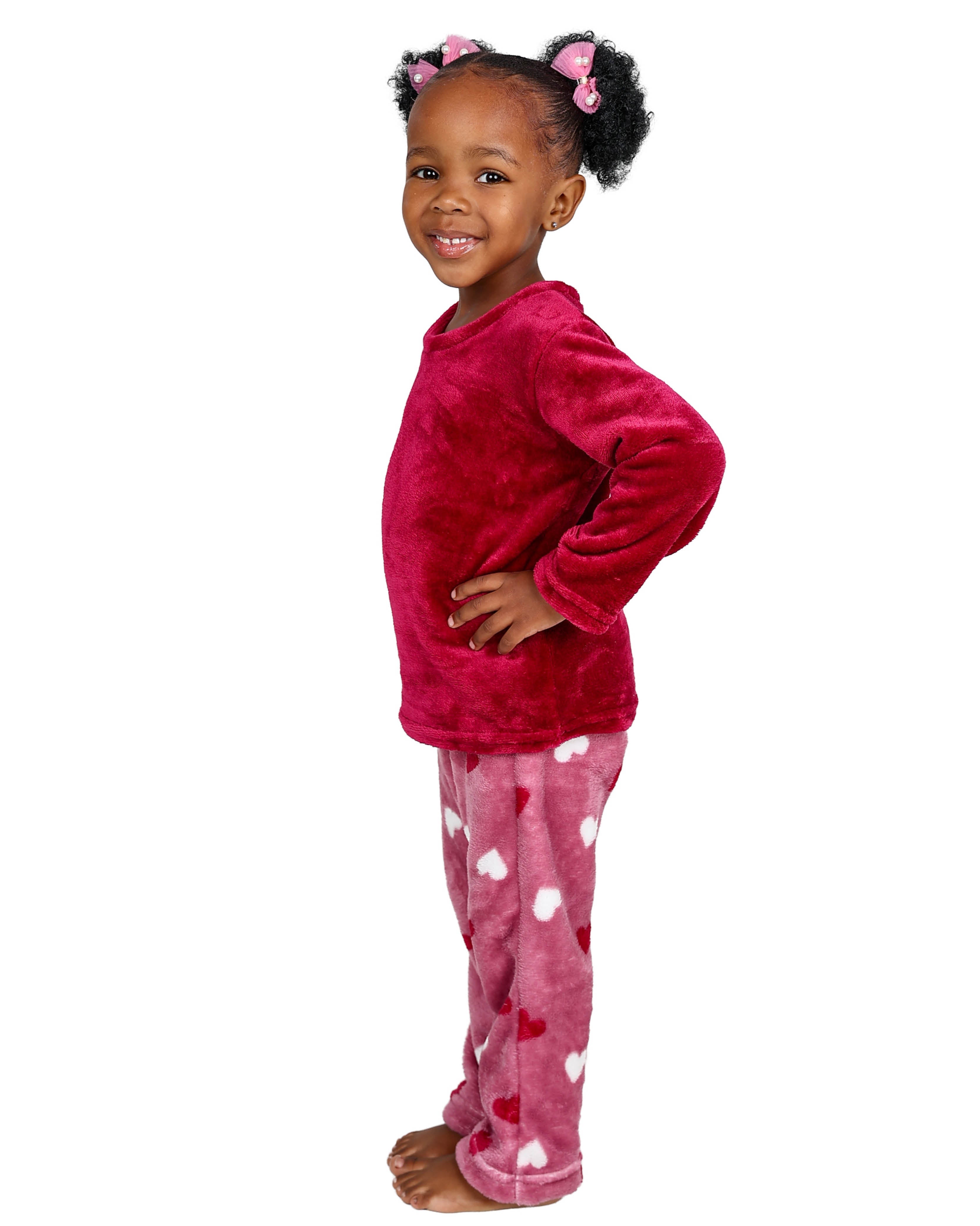 BBE PJ WINTER MULTIHEARTS PINK