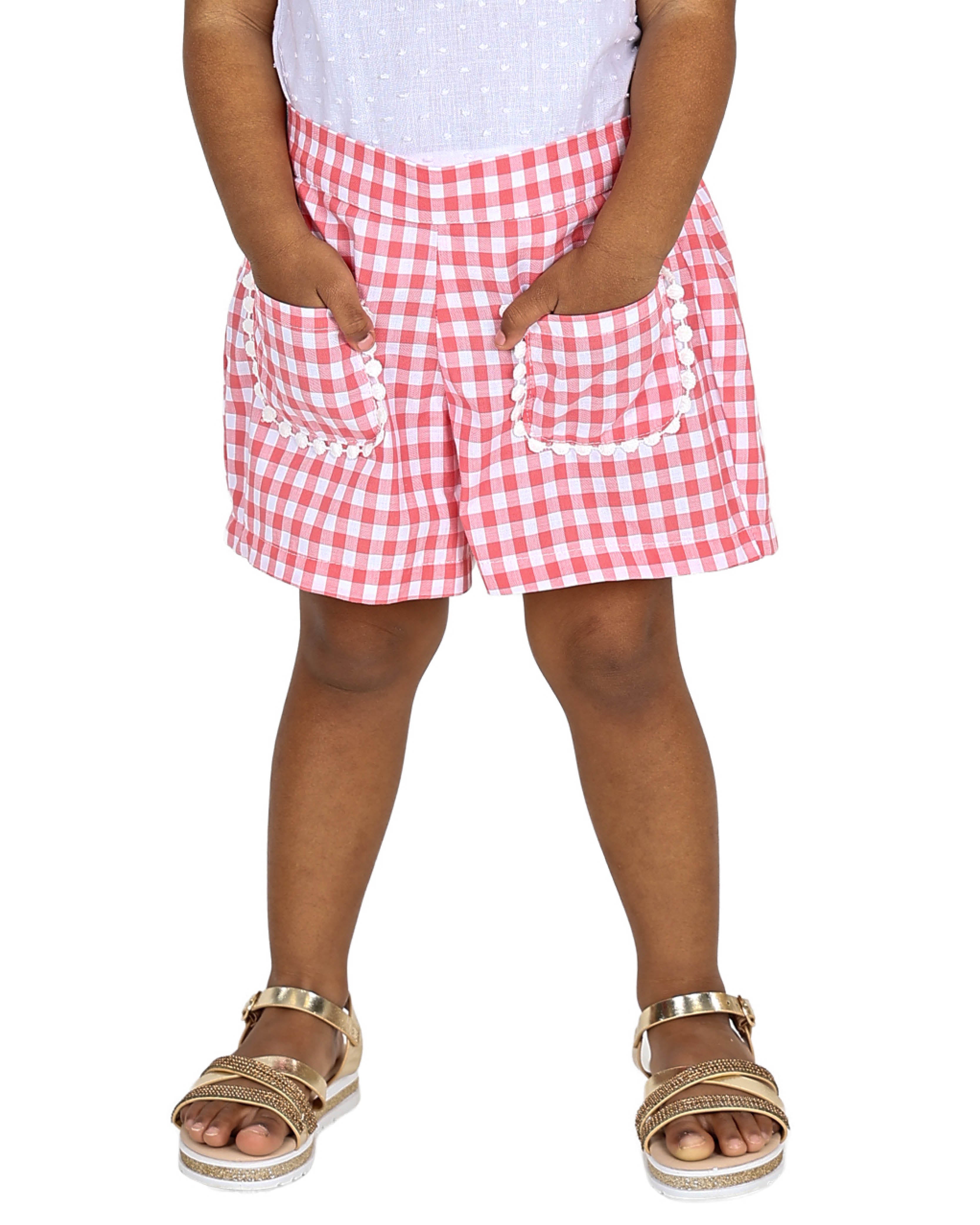 Sleeveless Top & Check Shorts Set