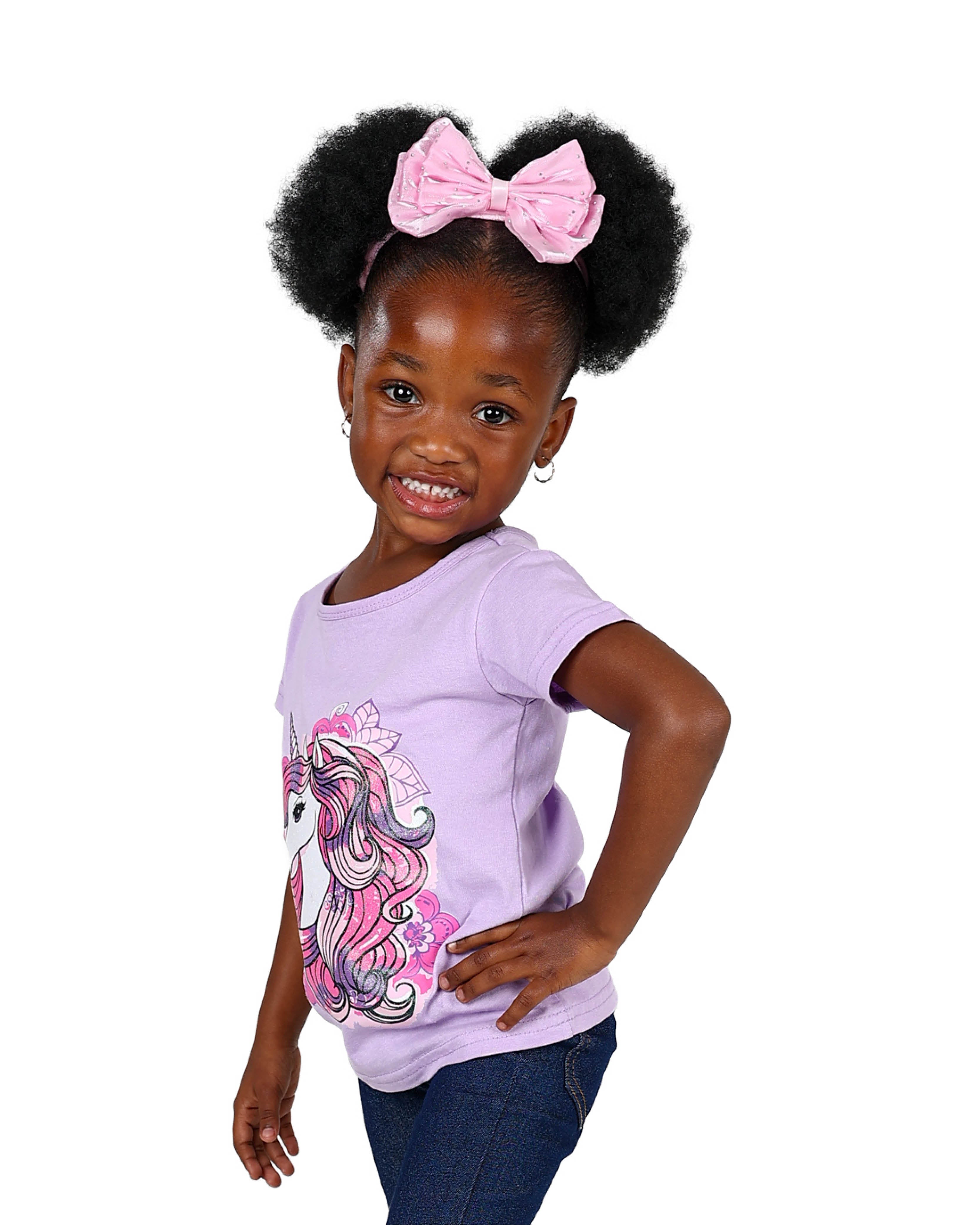 Short Sleeve Unicorn Graphic Print T-Shirt