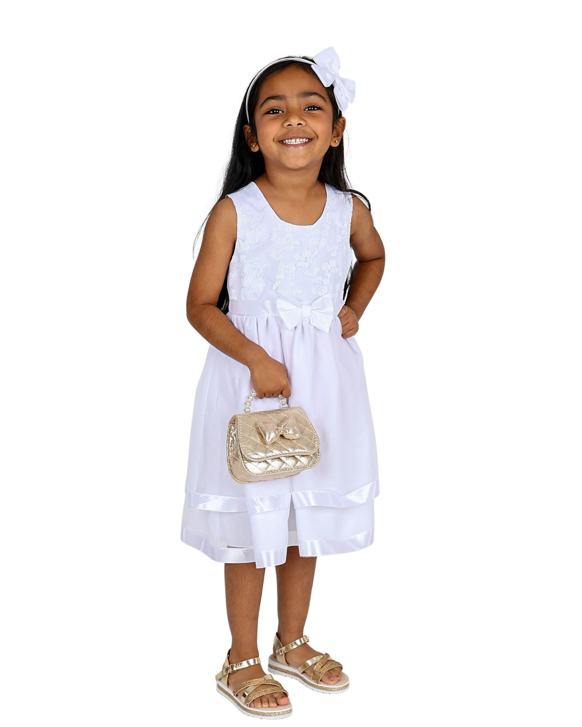 Sleeveless Lace Detail Party Dress