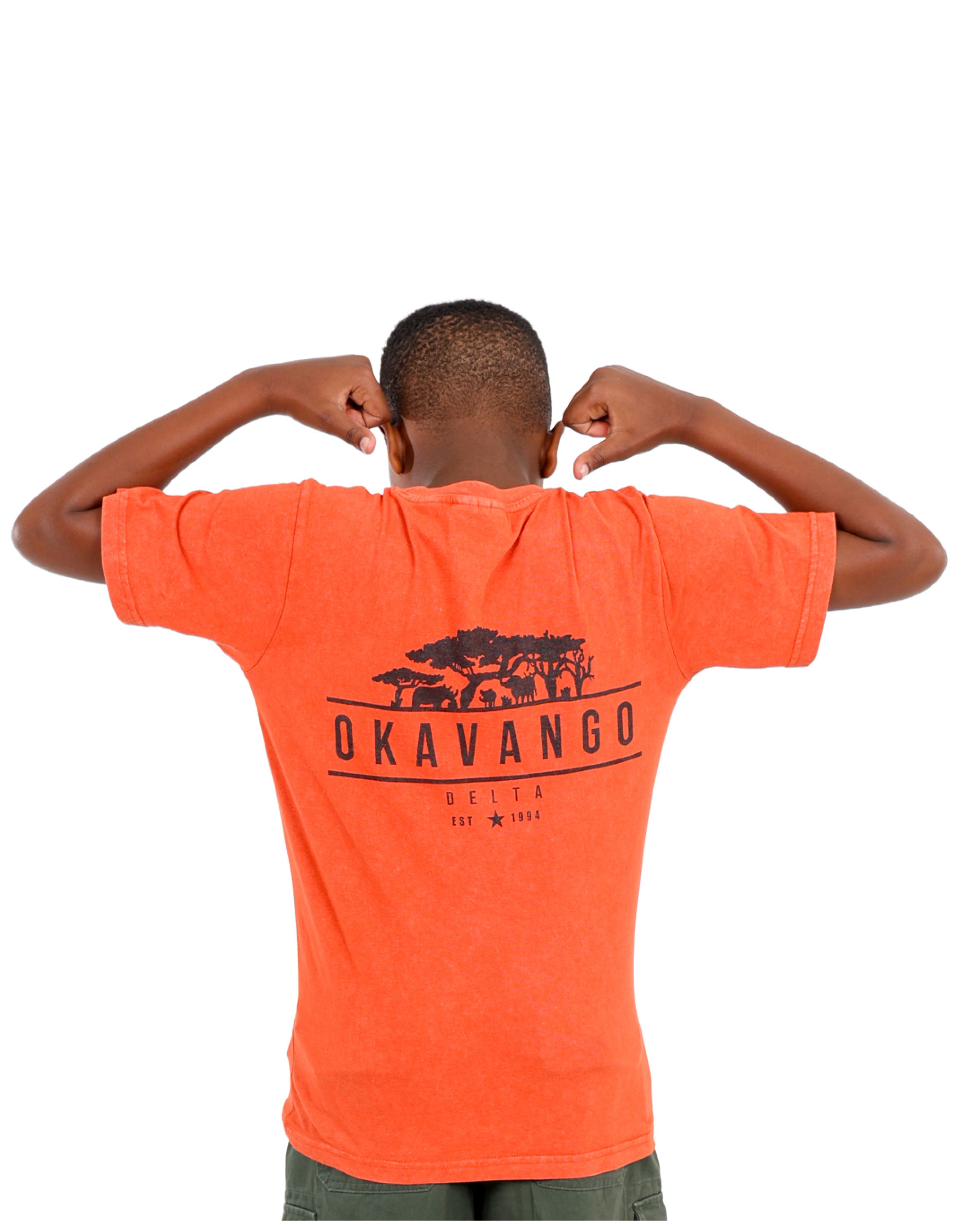 Okavango Short Sleeve Embossed Tree Graphic T-Shirt
