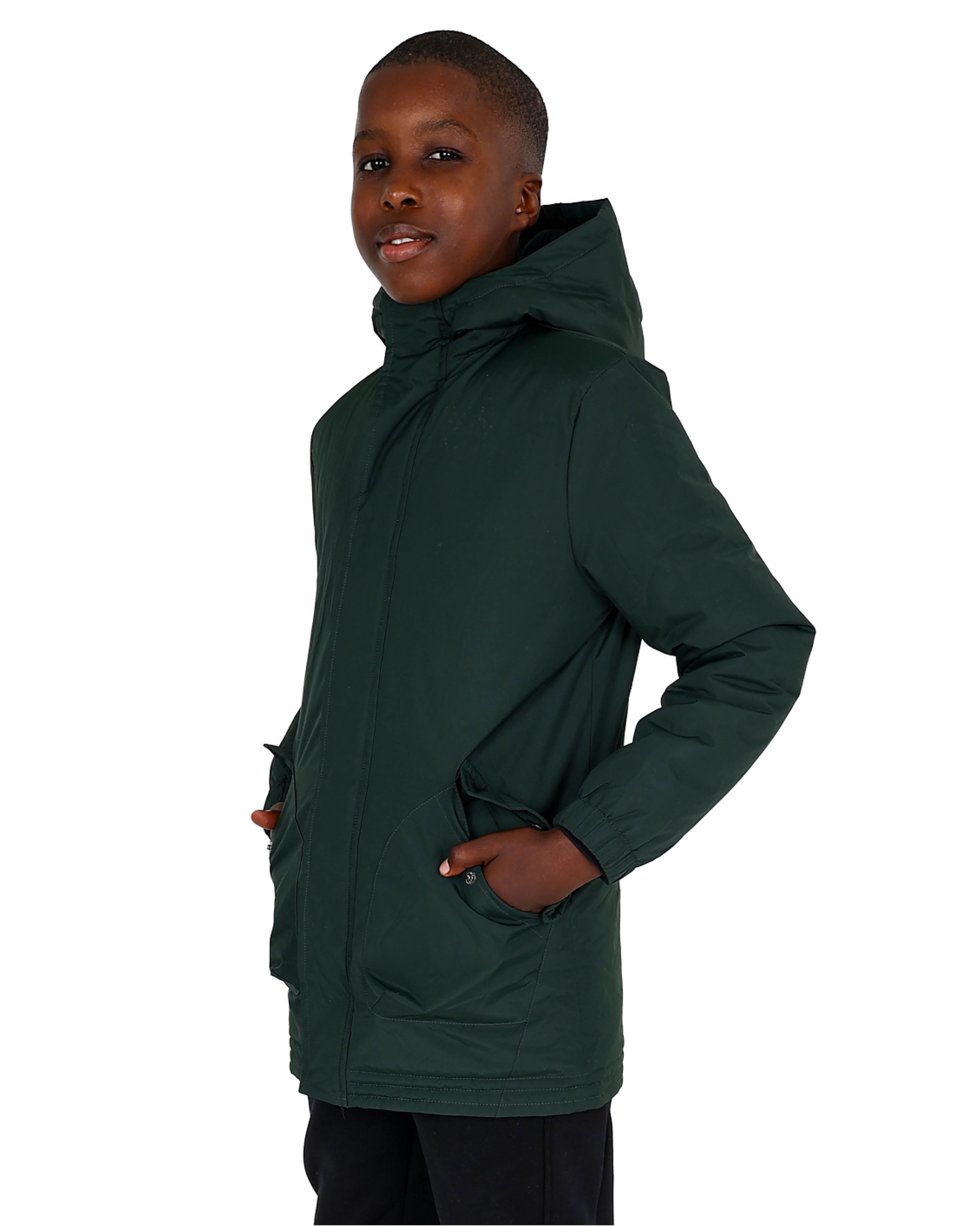 Dark Green Hooded Parka Jacket
