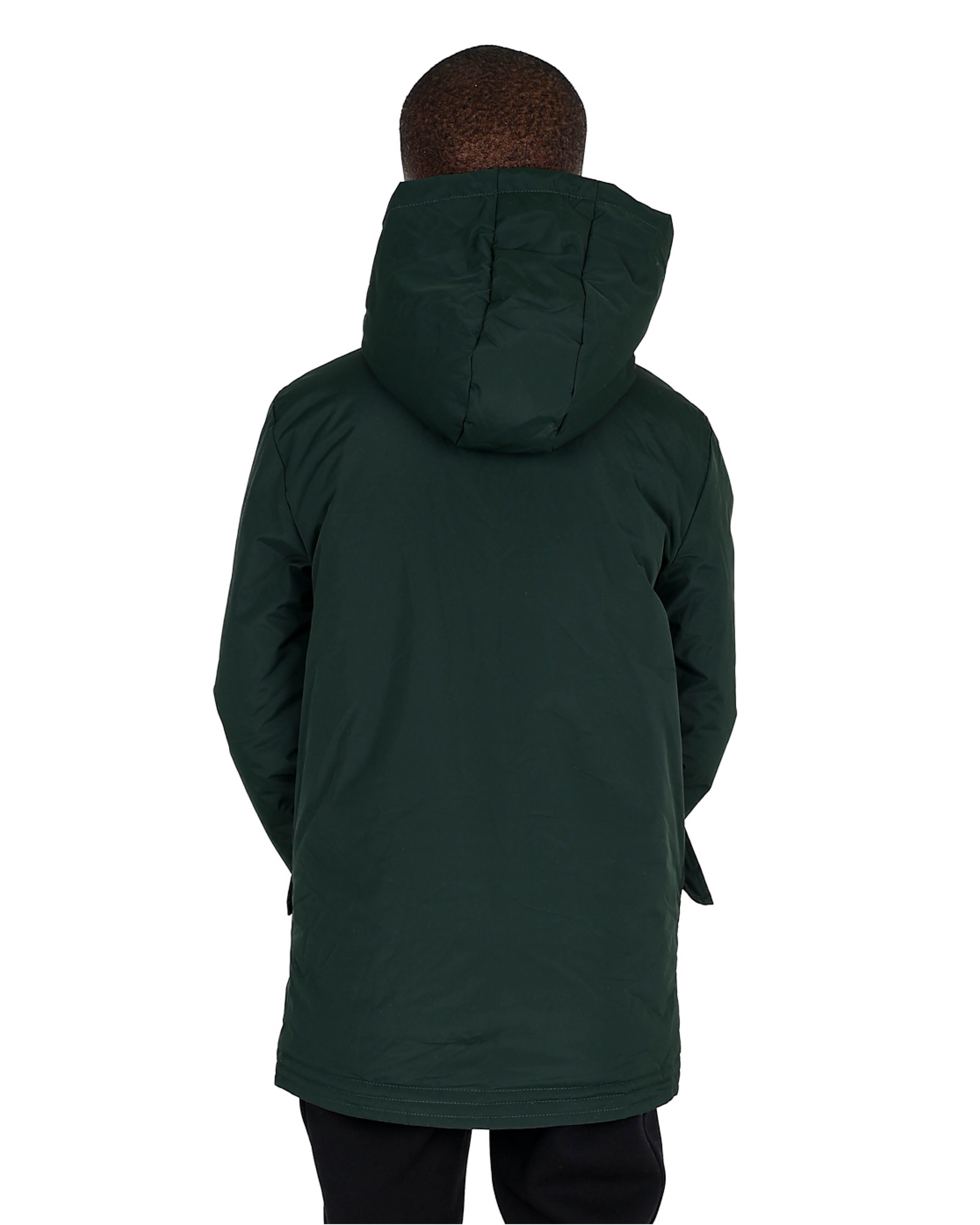 Dark Green Hooded Parka Jacket