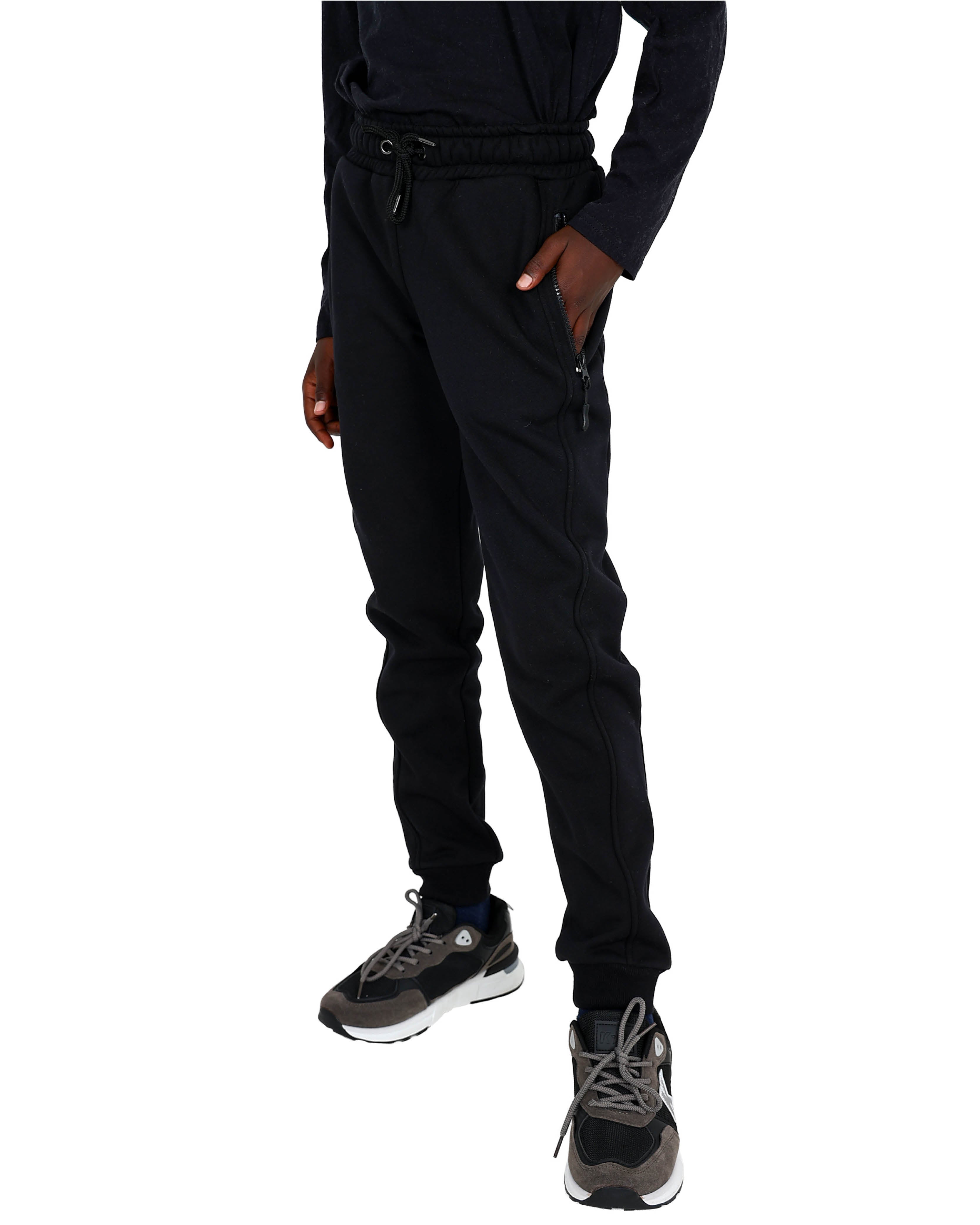Black Active Jogger With Zipped Pockets
