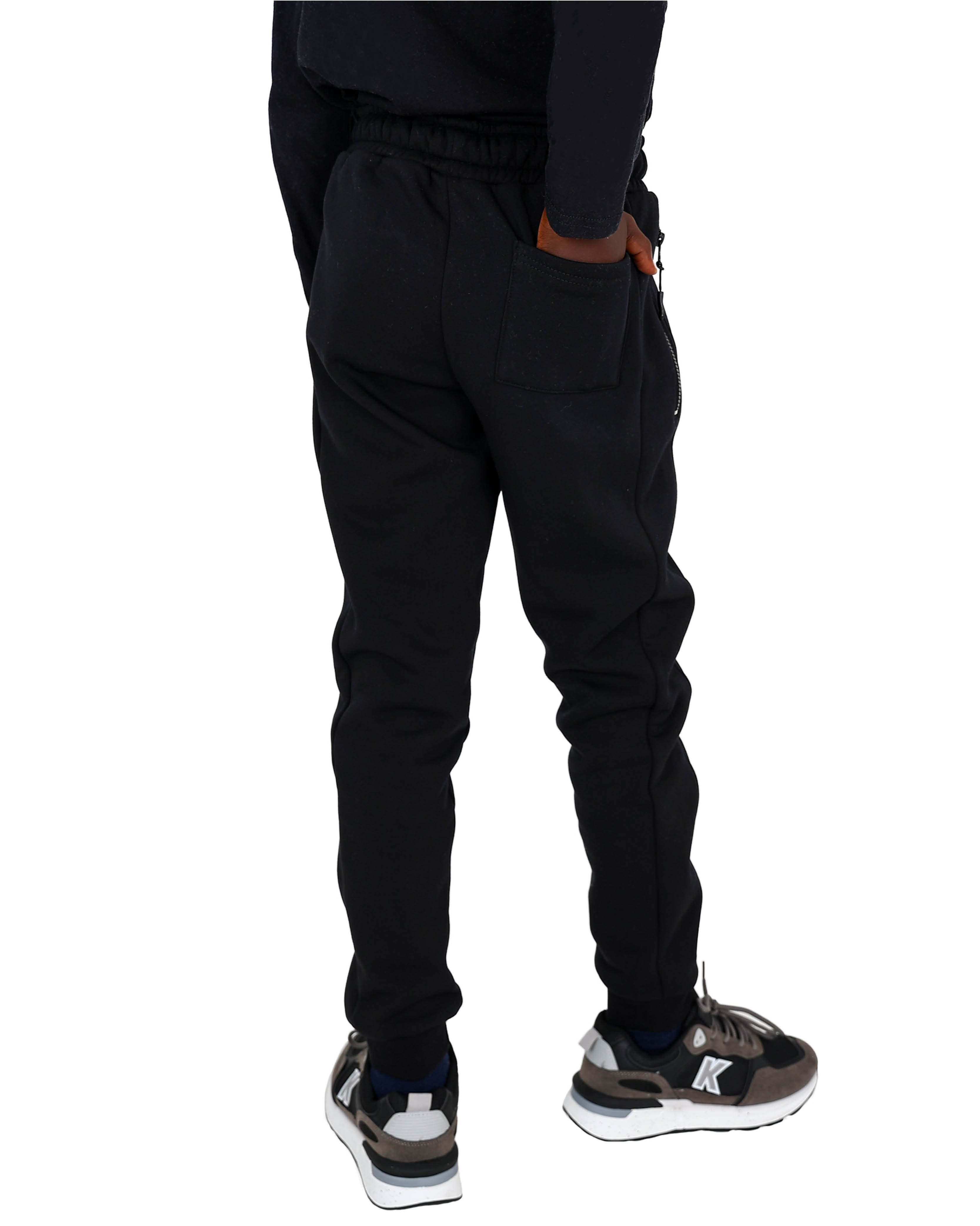 Black Active Jogger With Zipped Pockets