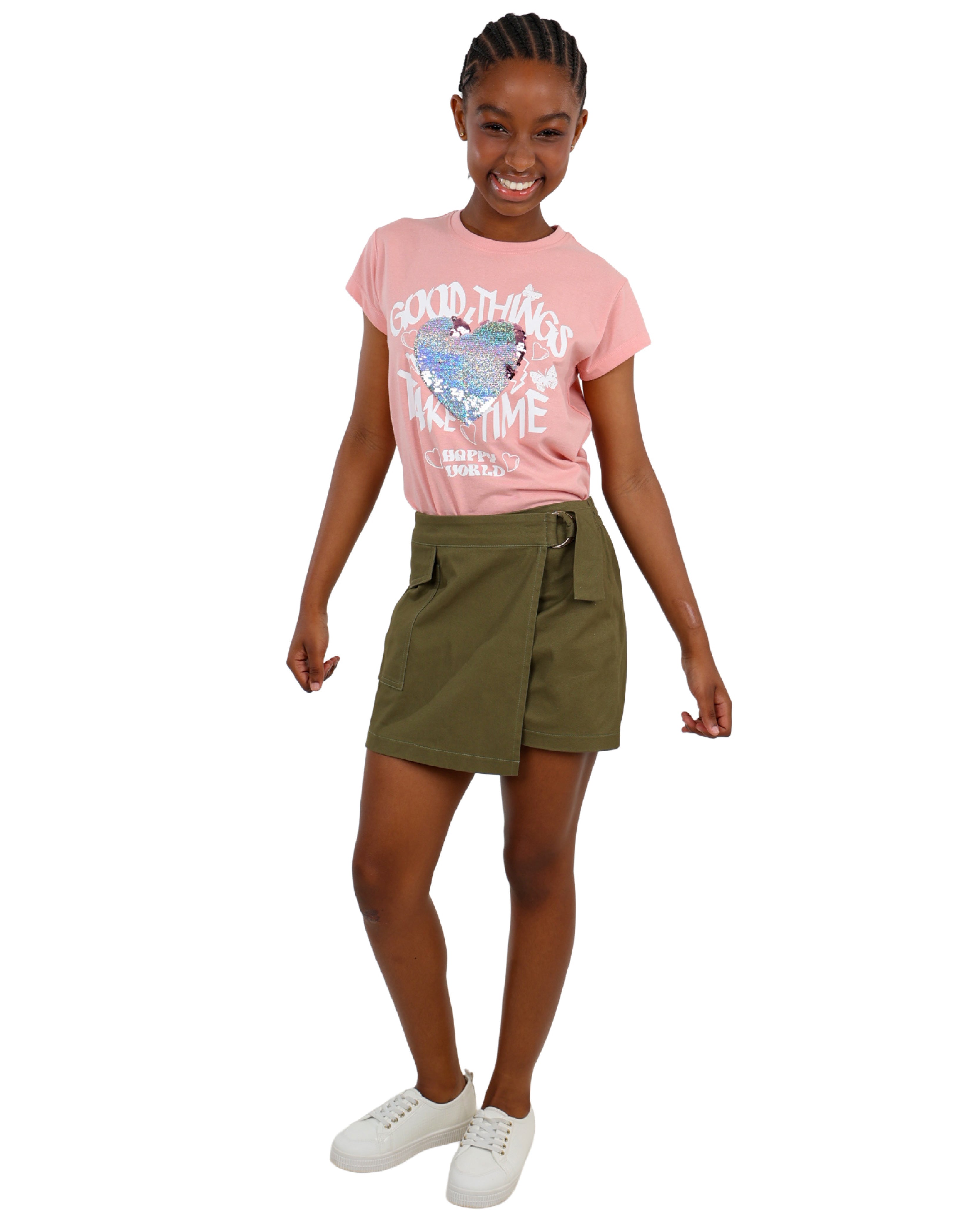 Twill Cargo Skort