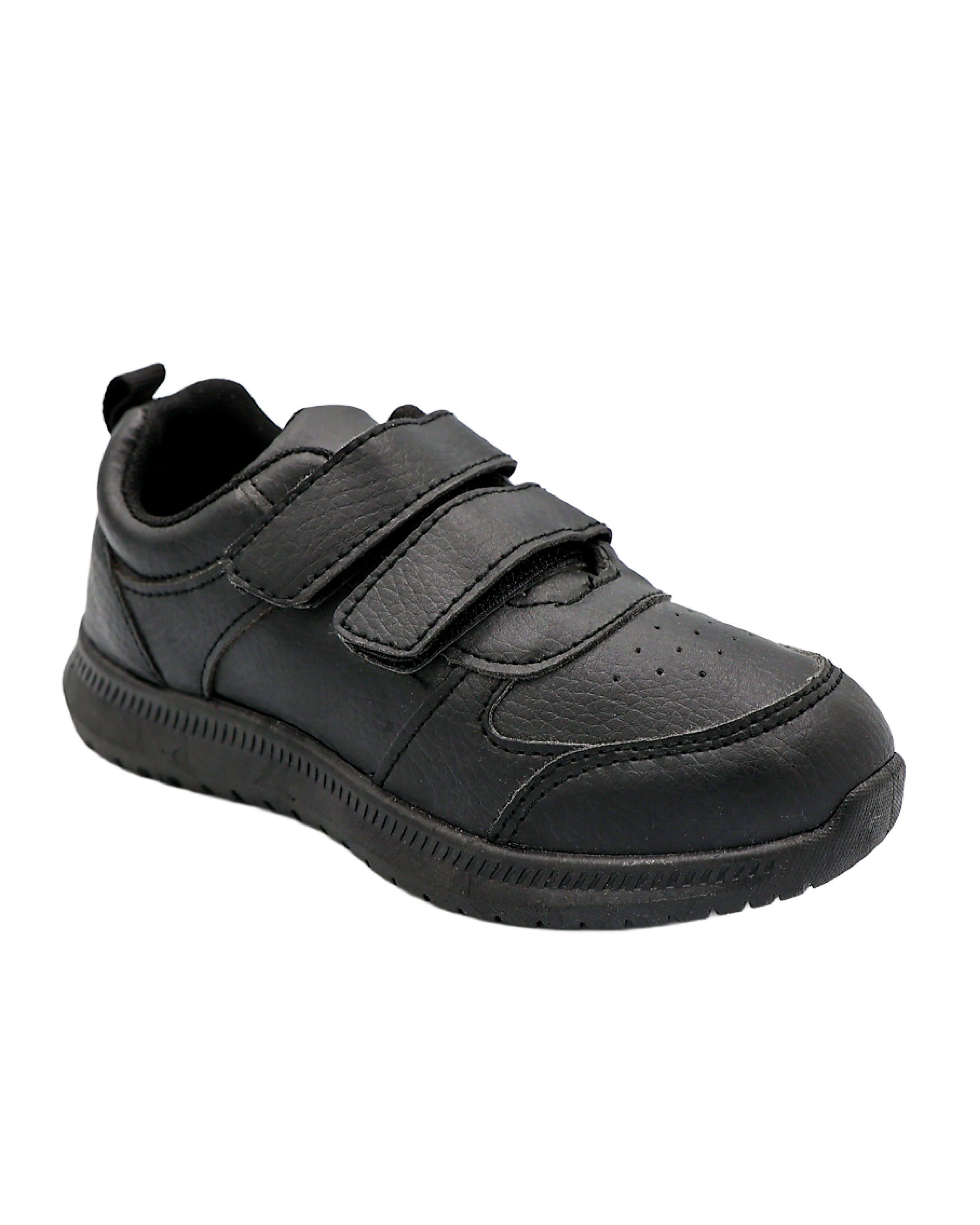 Boys Black Velcro Basic Trainers