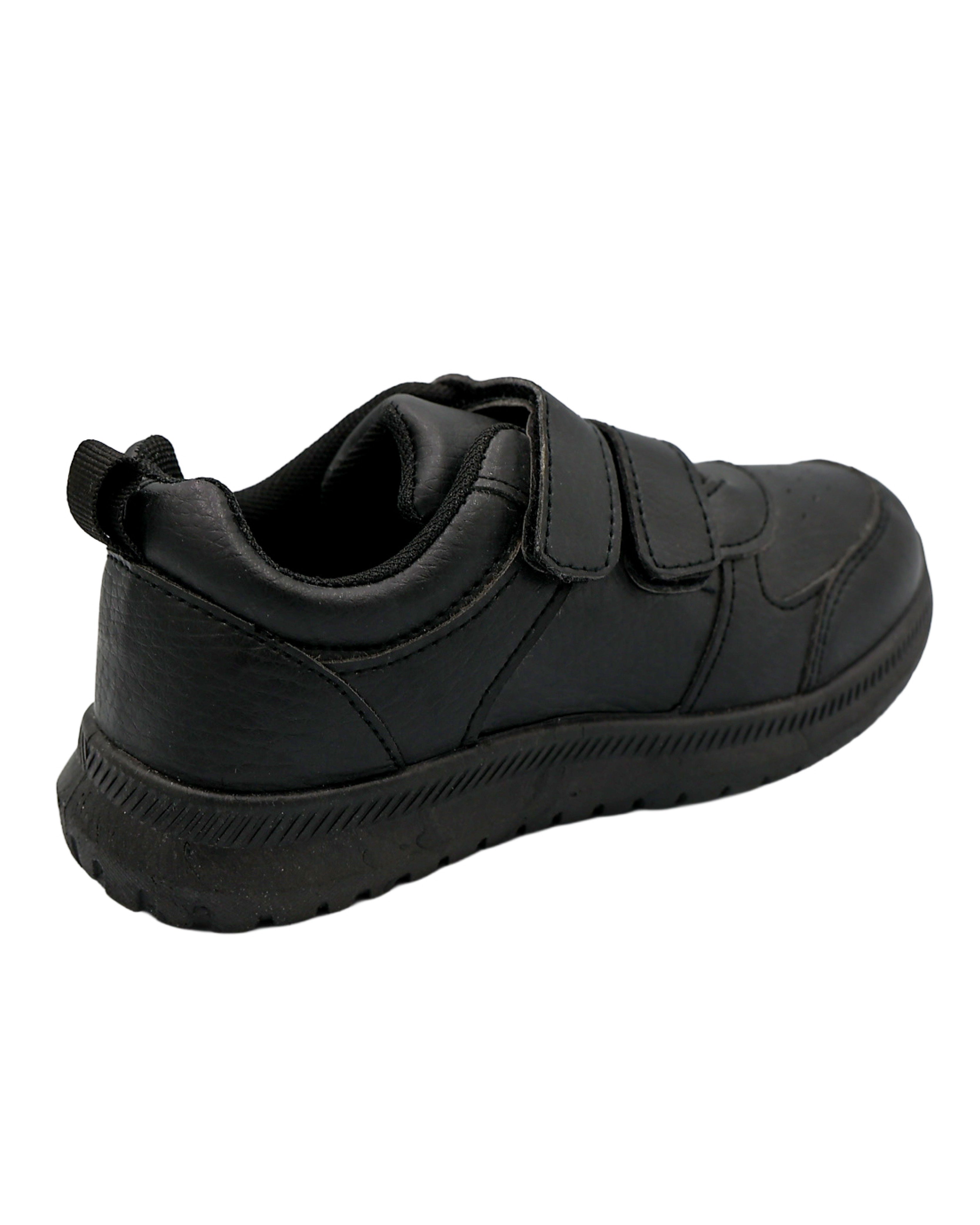 Boys Black Velcro Basic Trainers