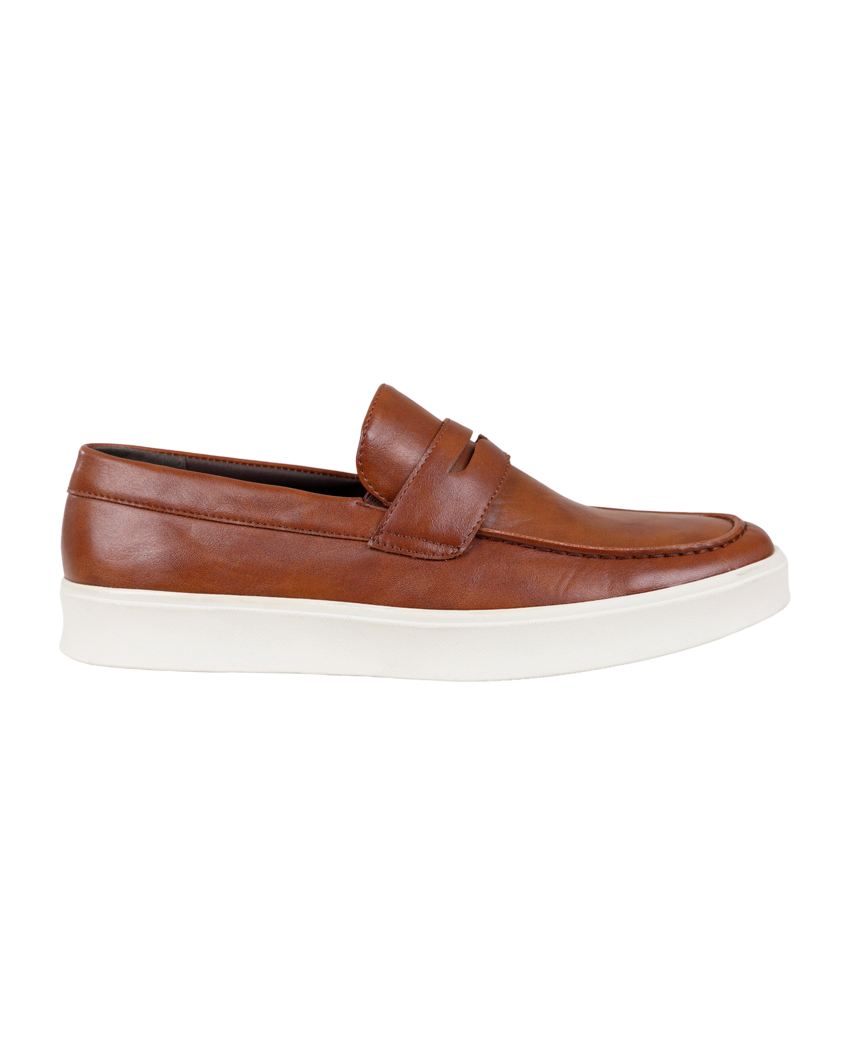 Burnished Slip On Penny Moccasins