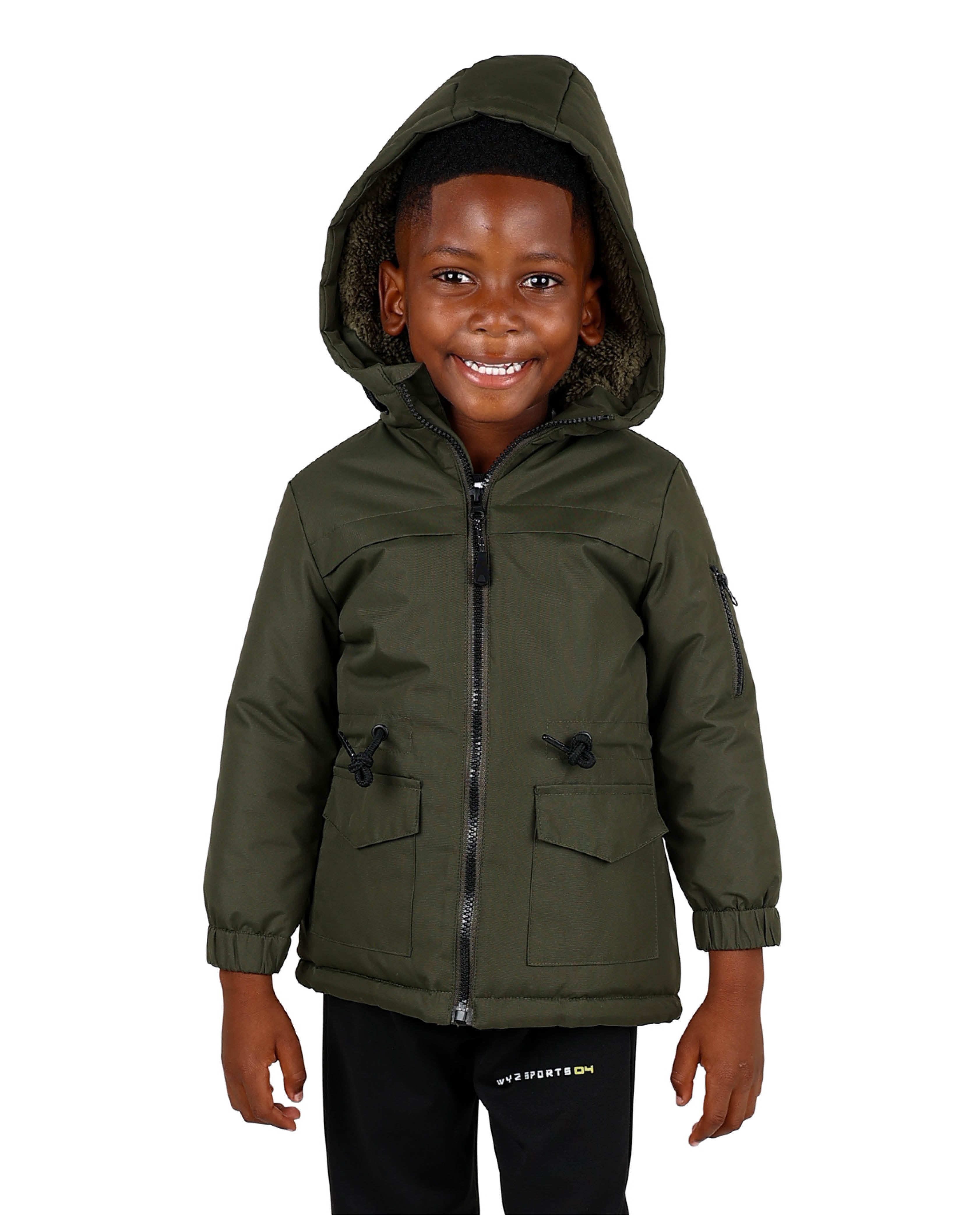 Dark Olive High Low Hooded Jacket