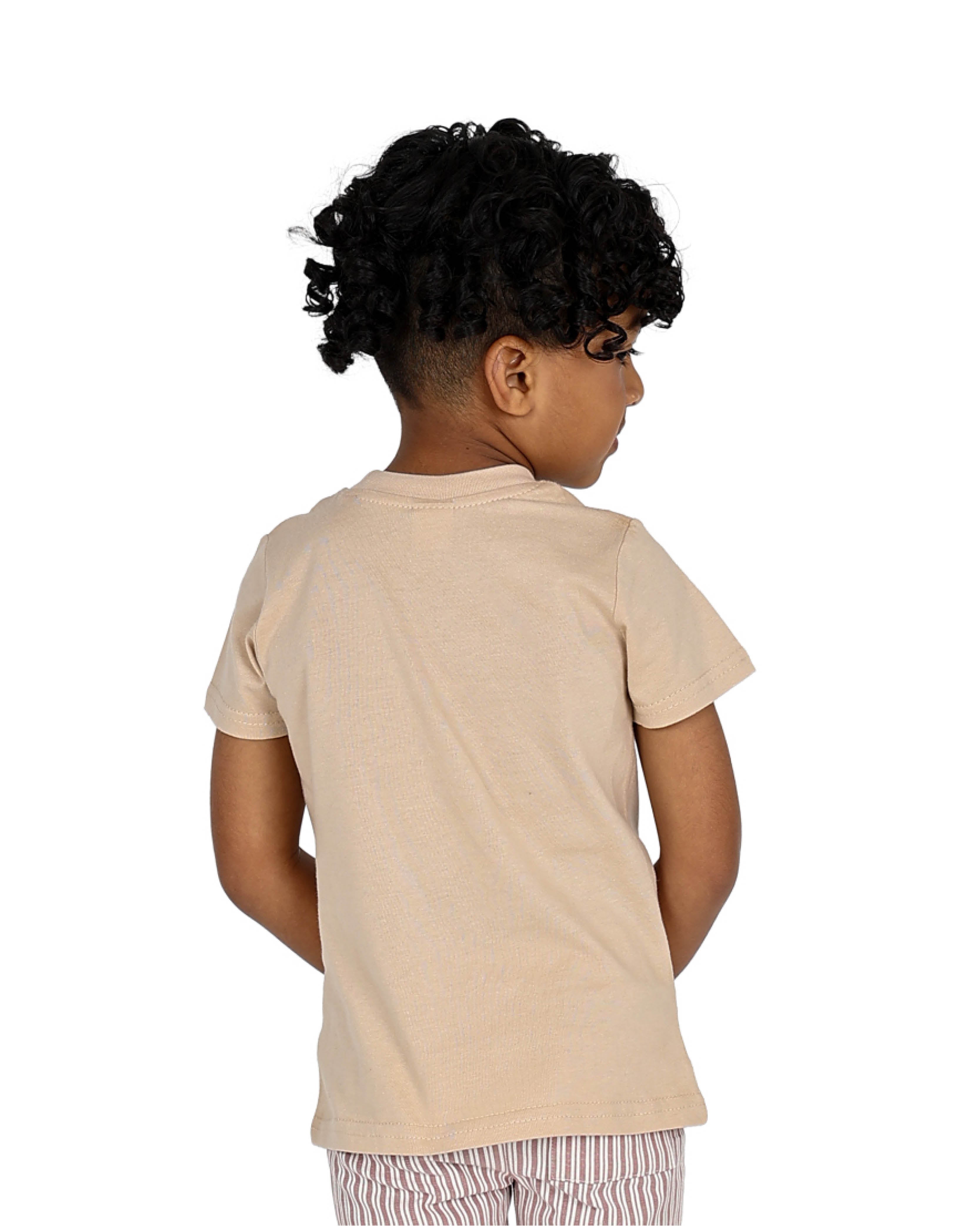 Short Sleeve Stone "Peace" Graphic Cotton T-Shirt