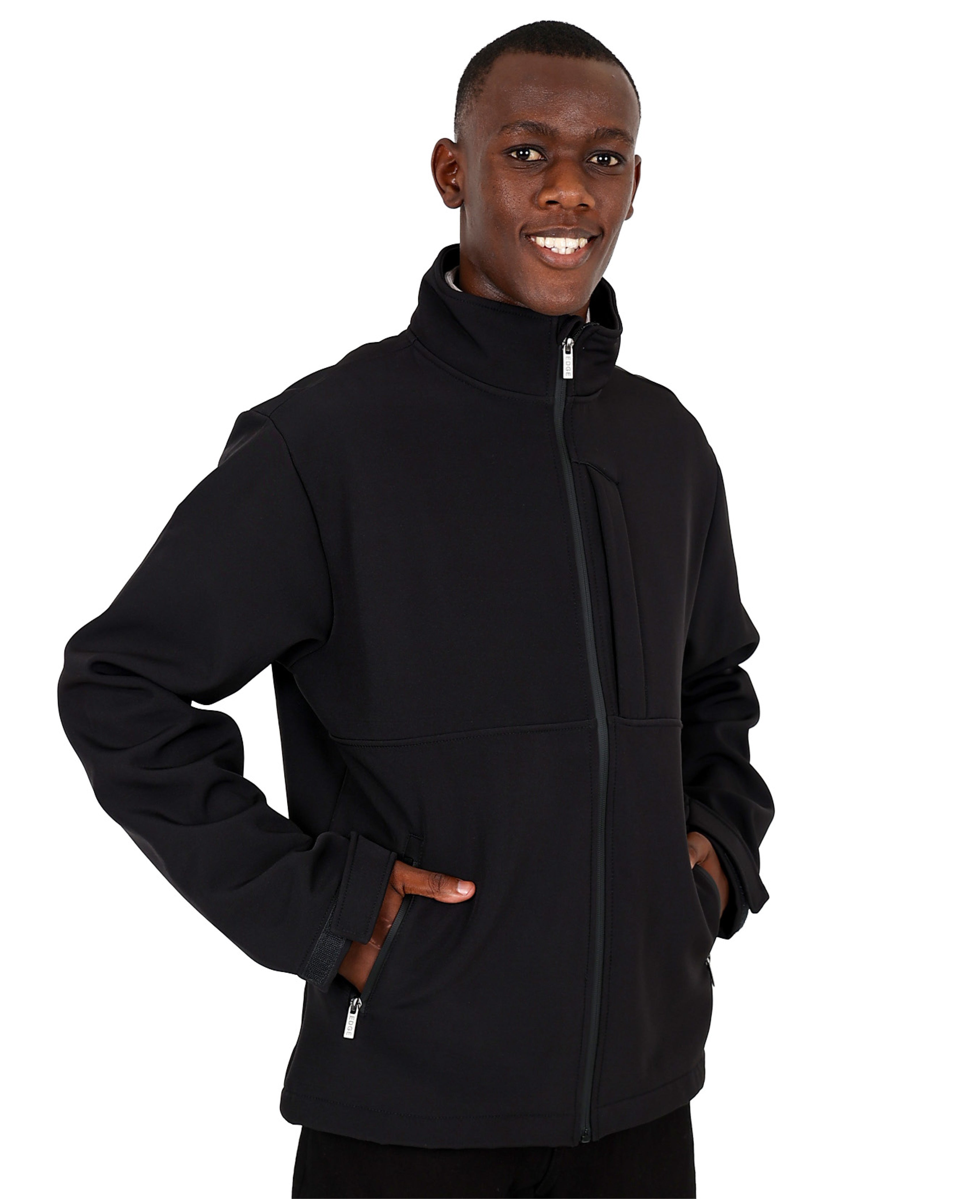 Black Bonded Fleece Softshell Jacket