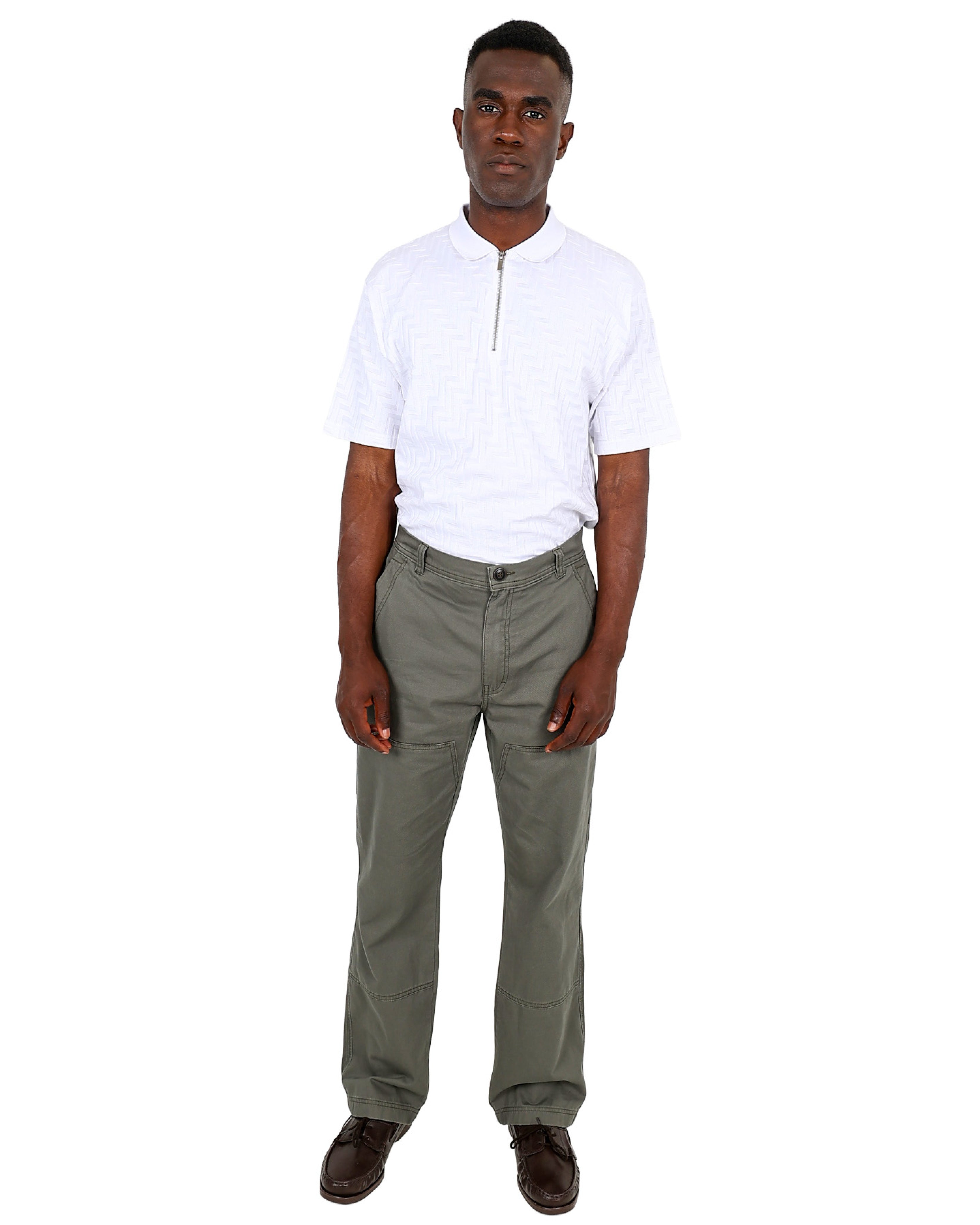 Straight Leg Olive Classic Cotton Carpenter Pant