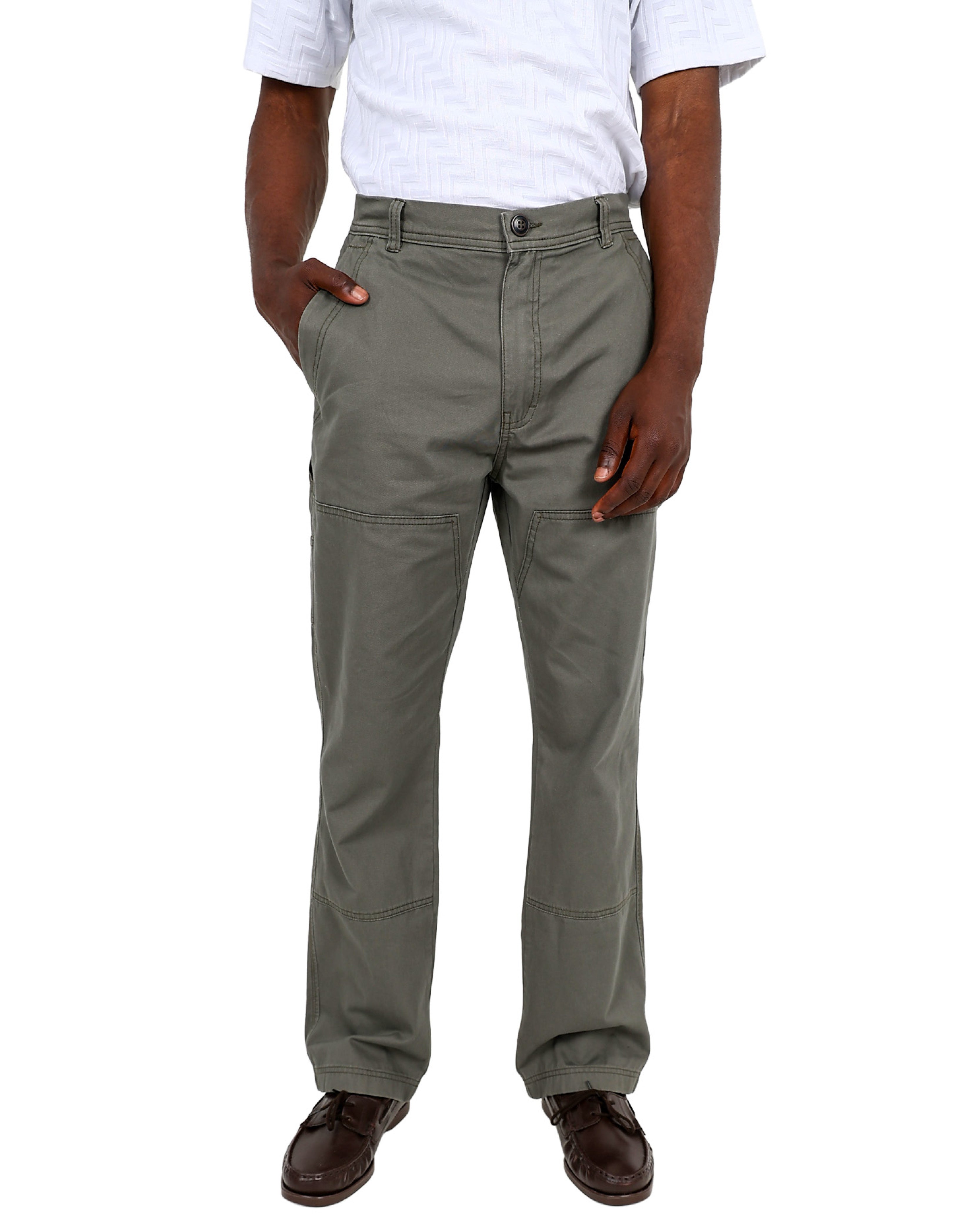 Straight Leg Olive Classic Cotton Carpenter Pant