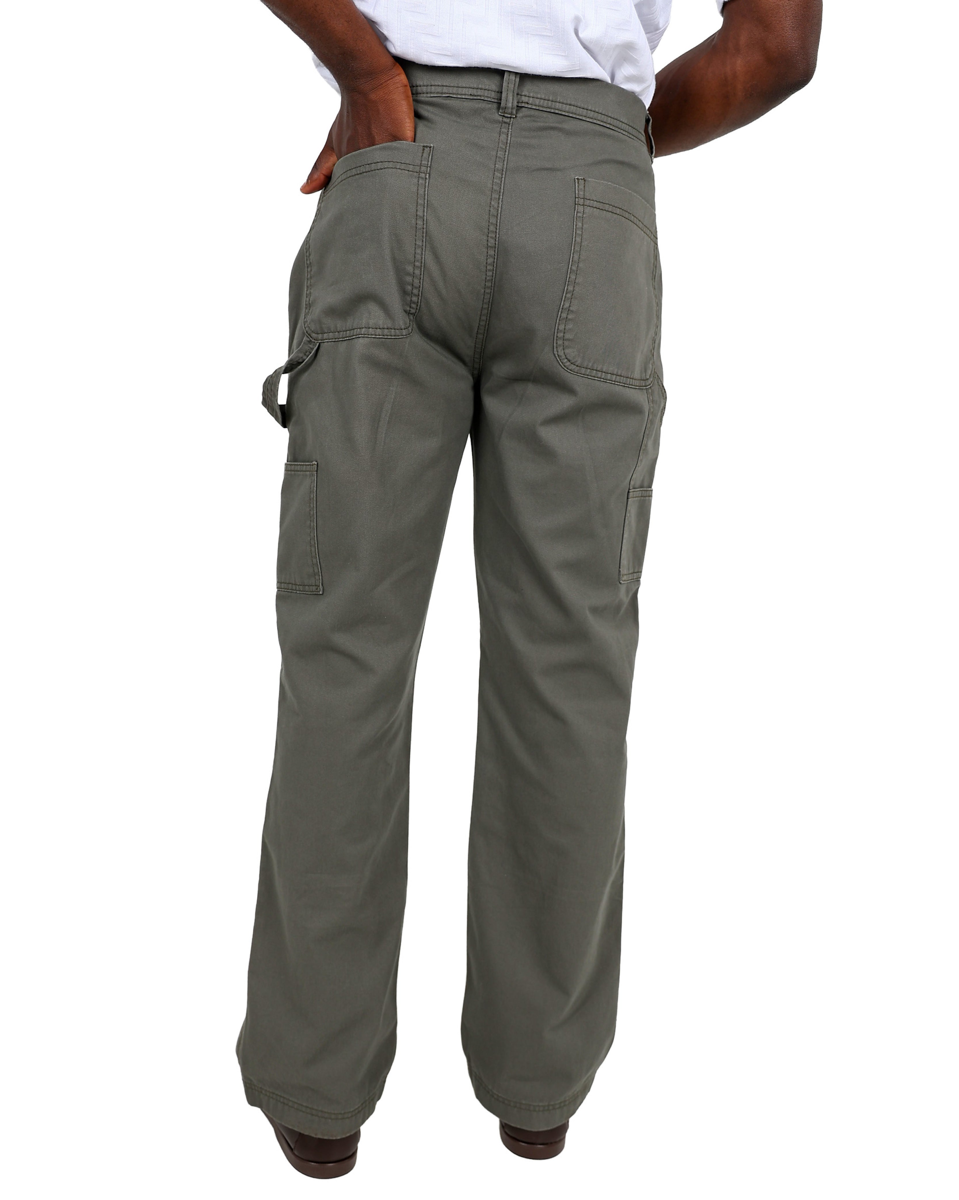 Straight Leg Olive Classic Cotton Carpenter Pant