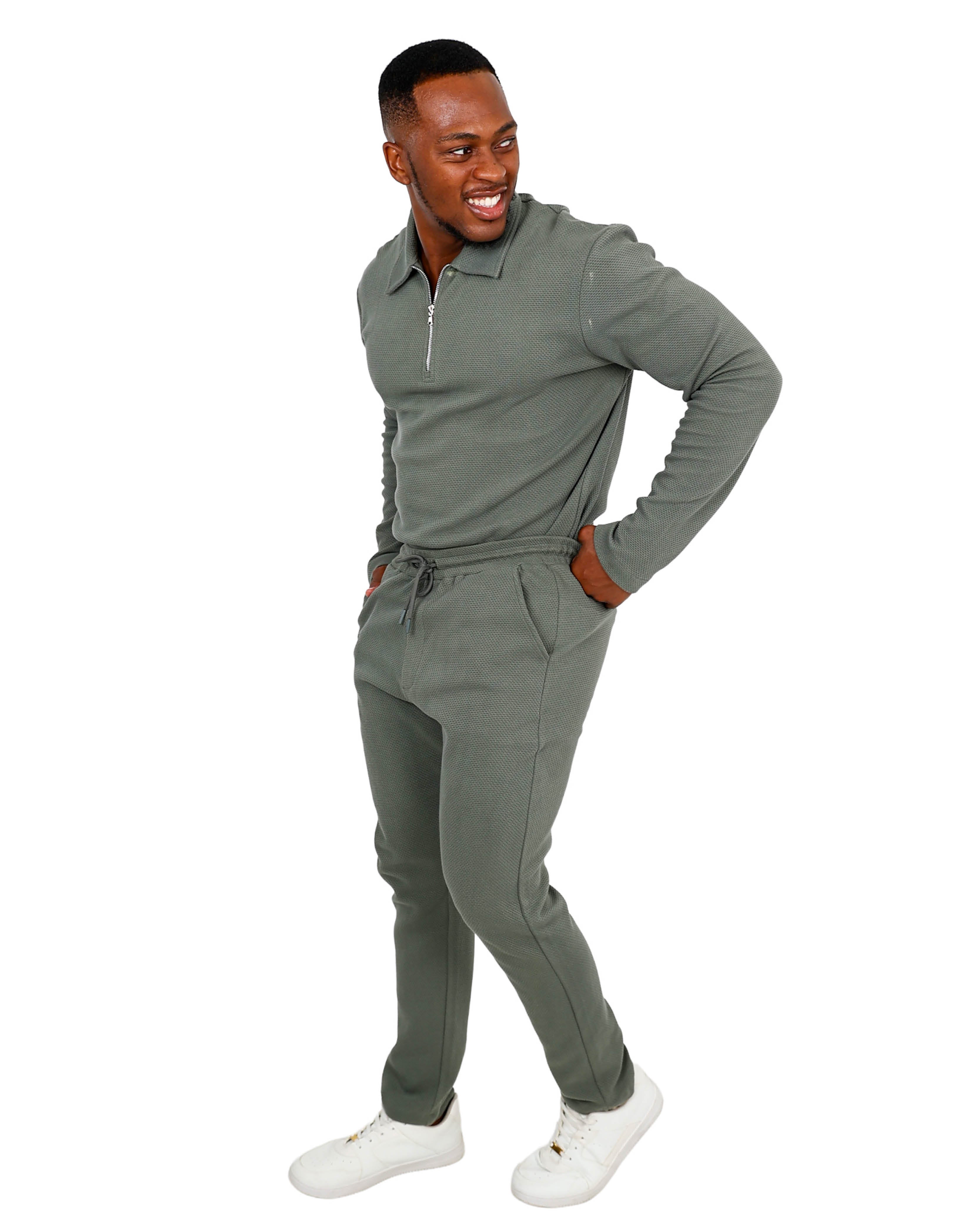 Fatigue Tapered Leg Basket Weave Cotton Active Pant