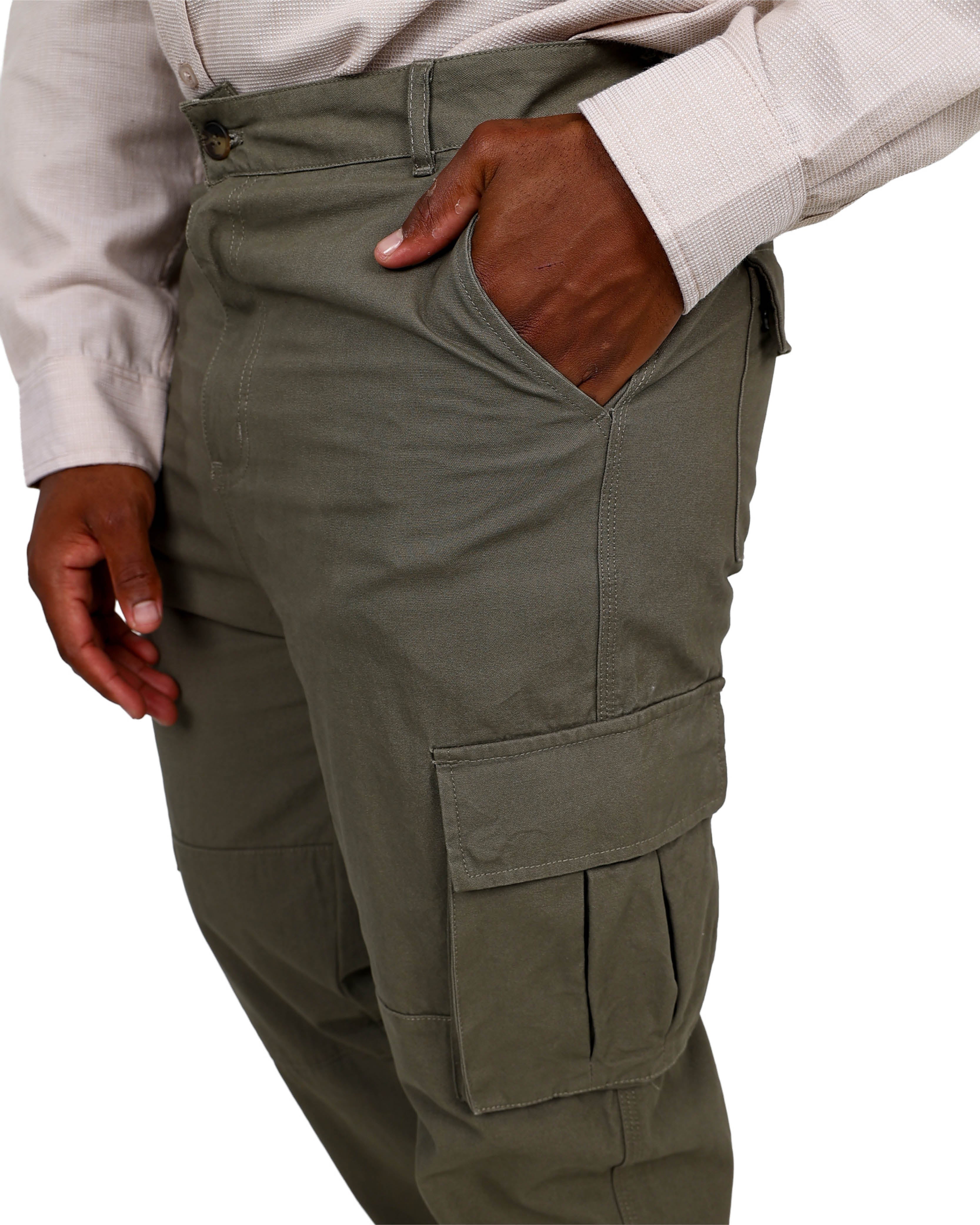 Straight Fit Fatigue Stretch Cargo Pants
