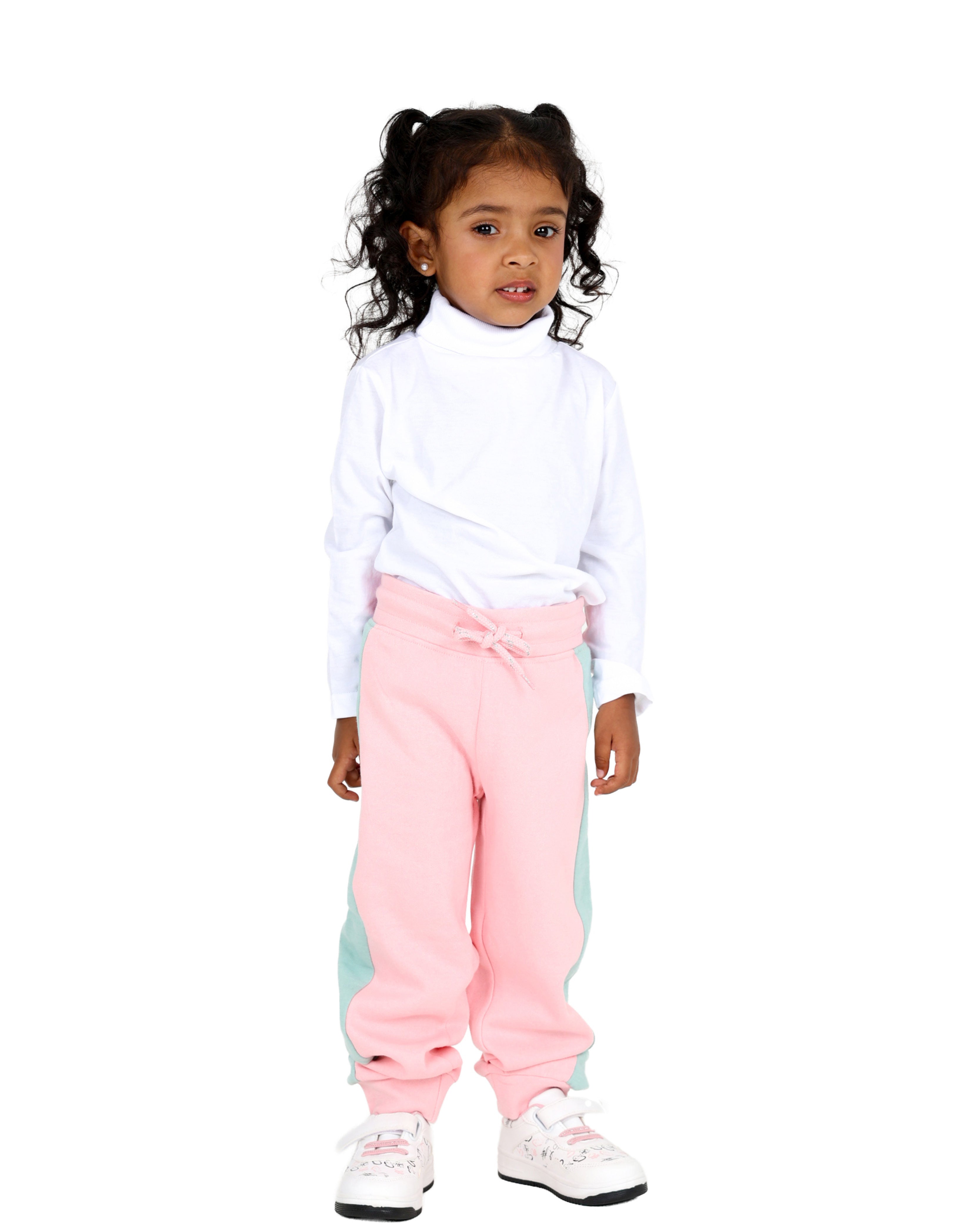 2 Pack Pink & Grey Mélange Trackpants Set