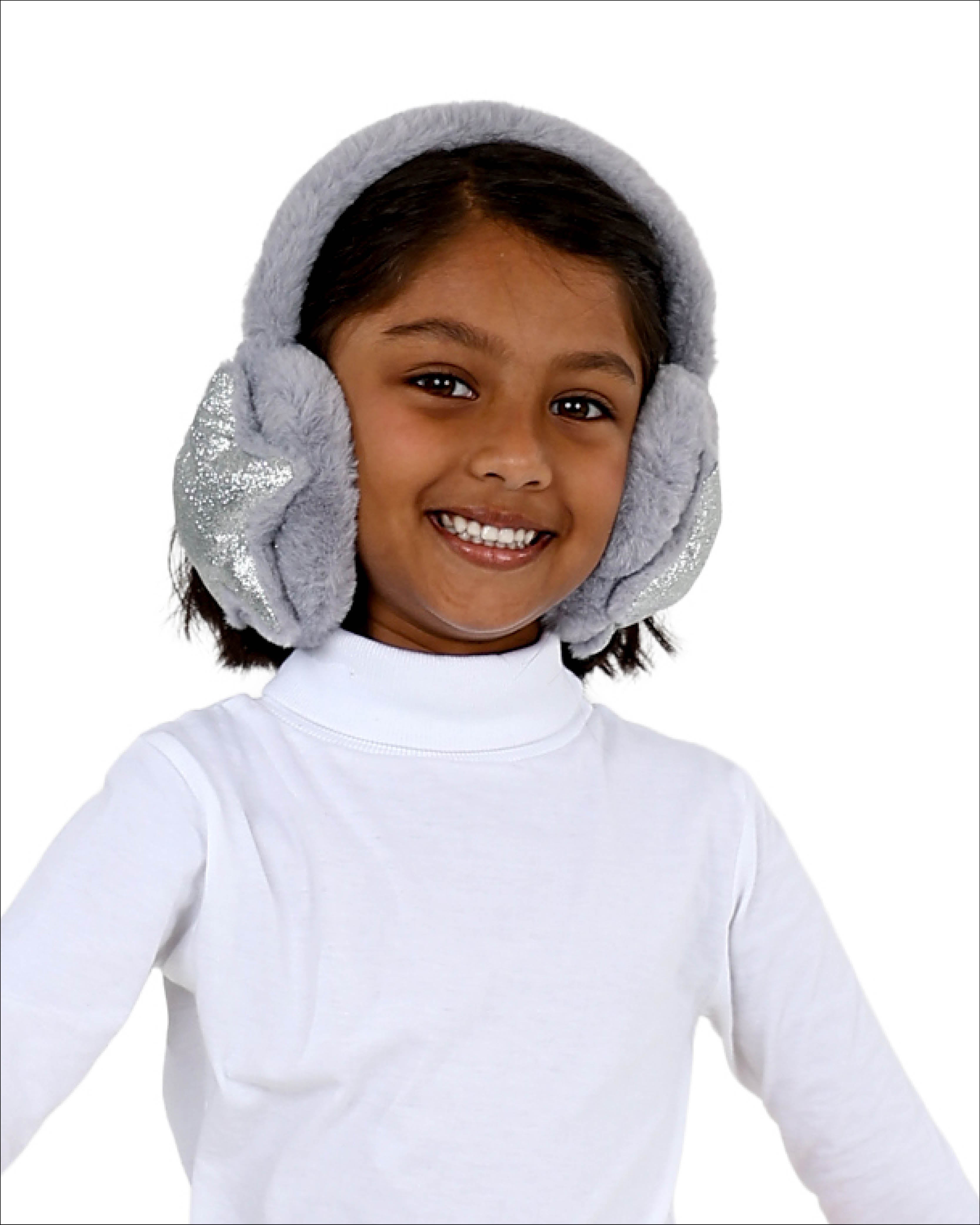 Silver Star Plush Earmuff