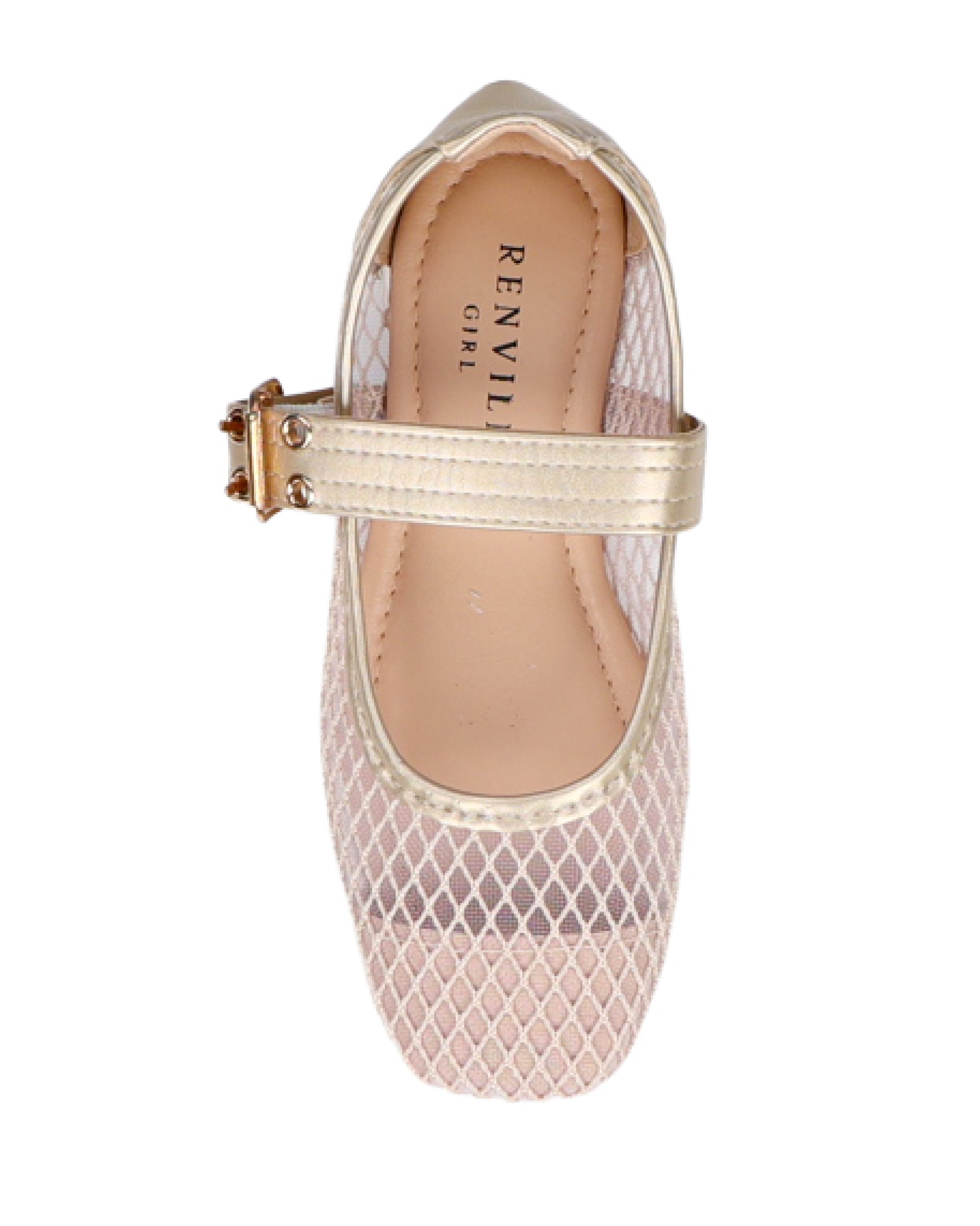 Girls Diamond Mesh Formal Pumps