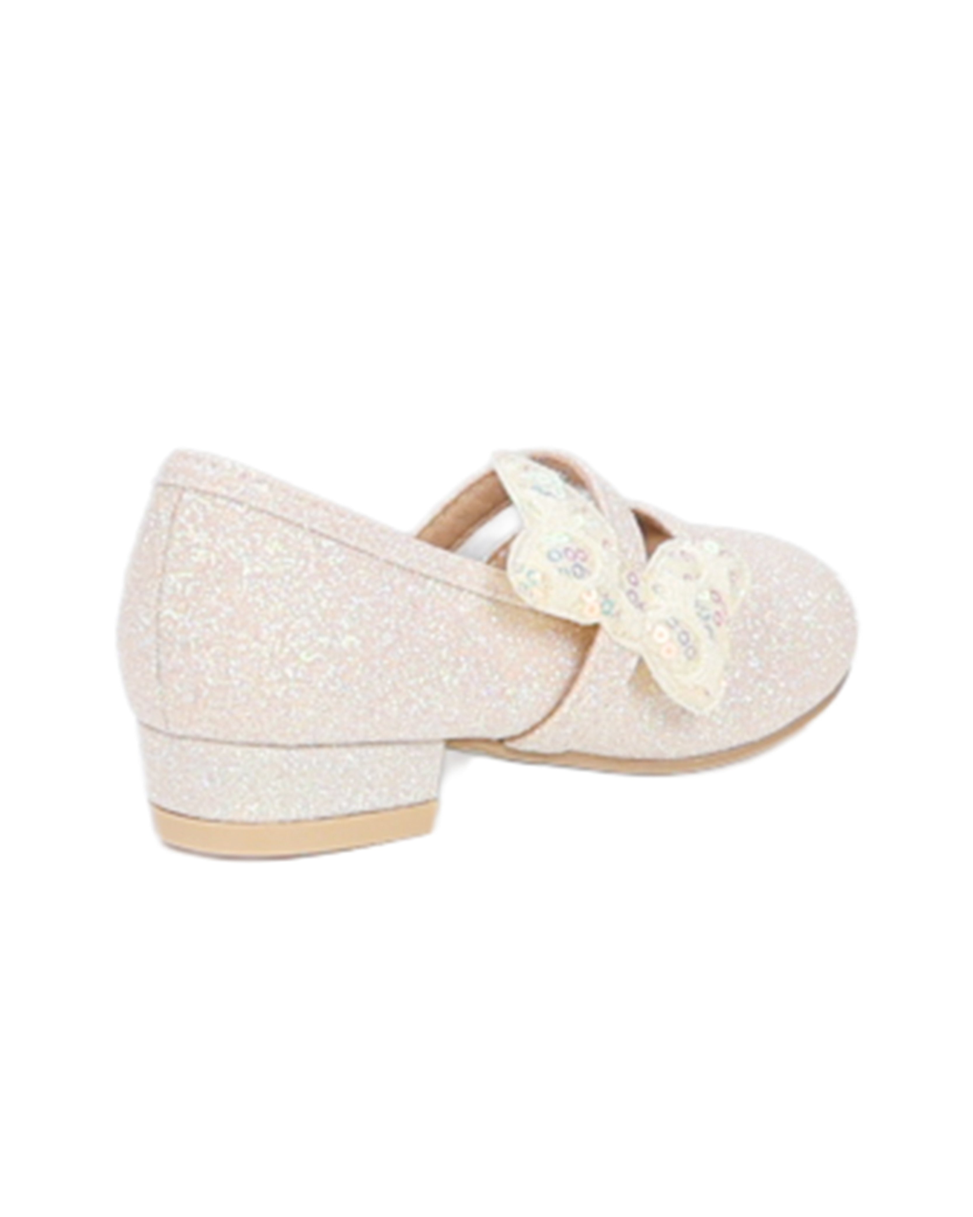 Girls Statement Bow Detail Block Heel Pump