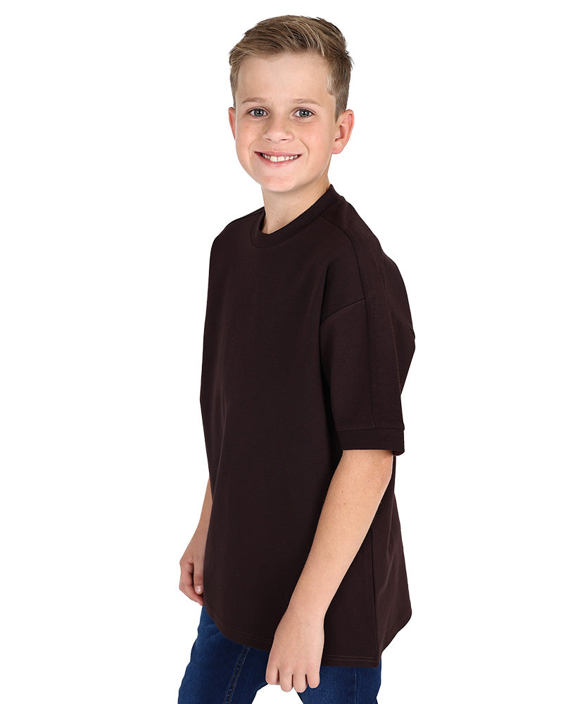 Short Sleeve Chocolate Oversized T-Shirt