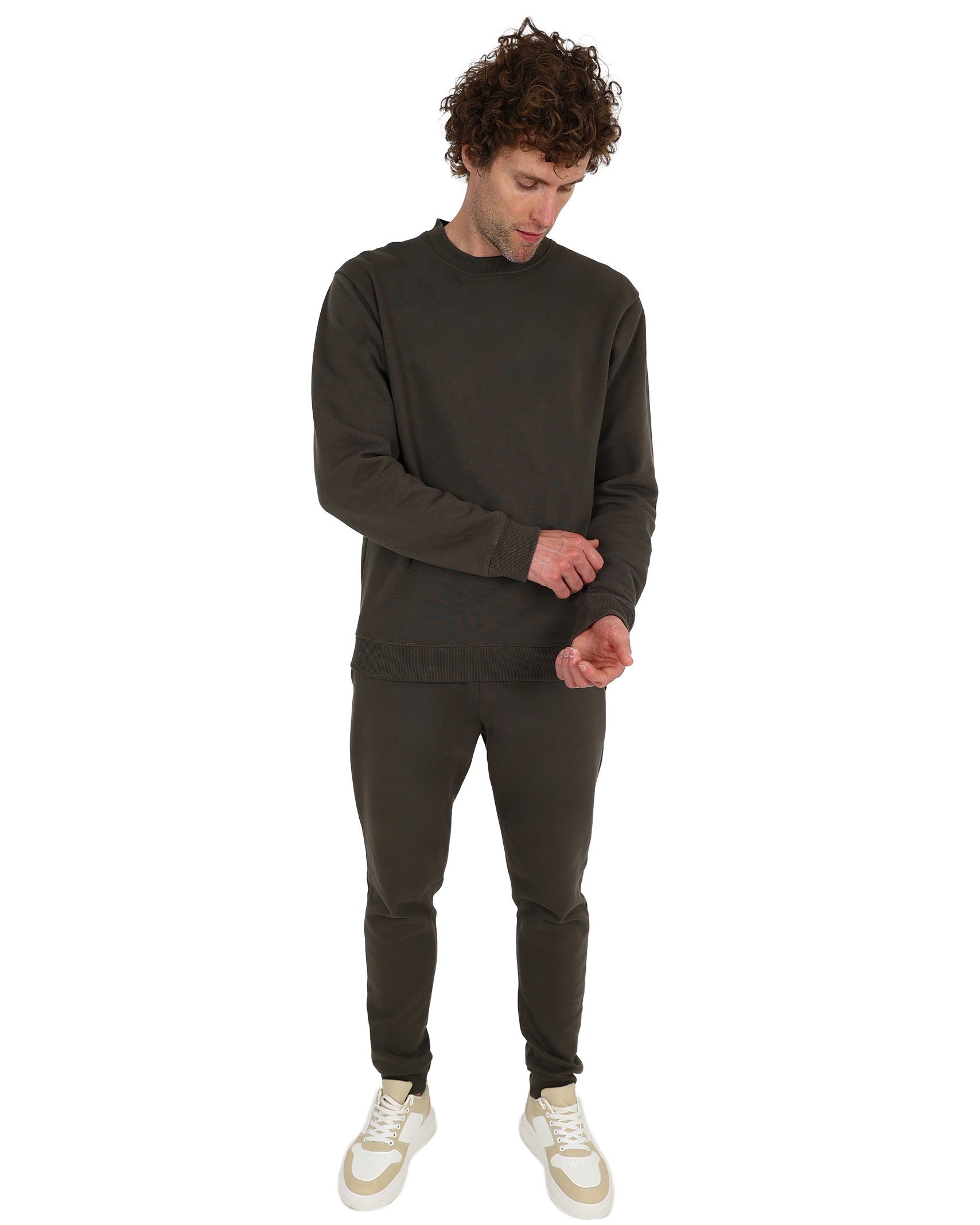 Long Sleeve Birch Green CVC Premium Fleece Sweatshirt
