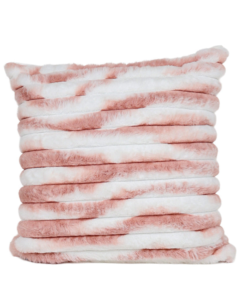 Pink Glacier Faux Fur Scatter Cushion