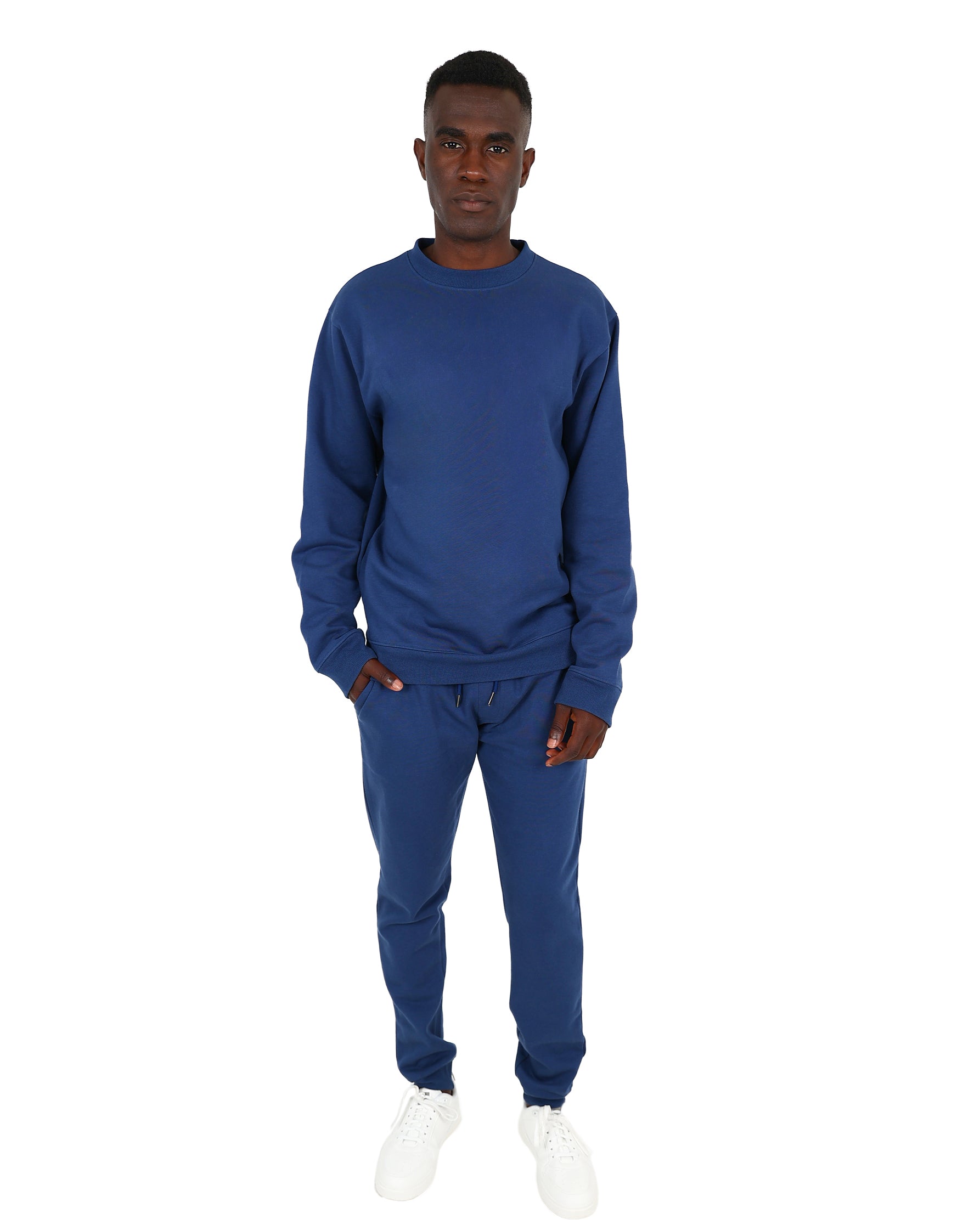 Long Sleeve Airforce Blue CVC Premium Fleece Sweatshirt
