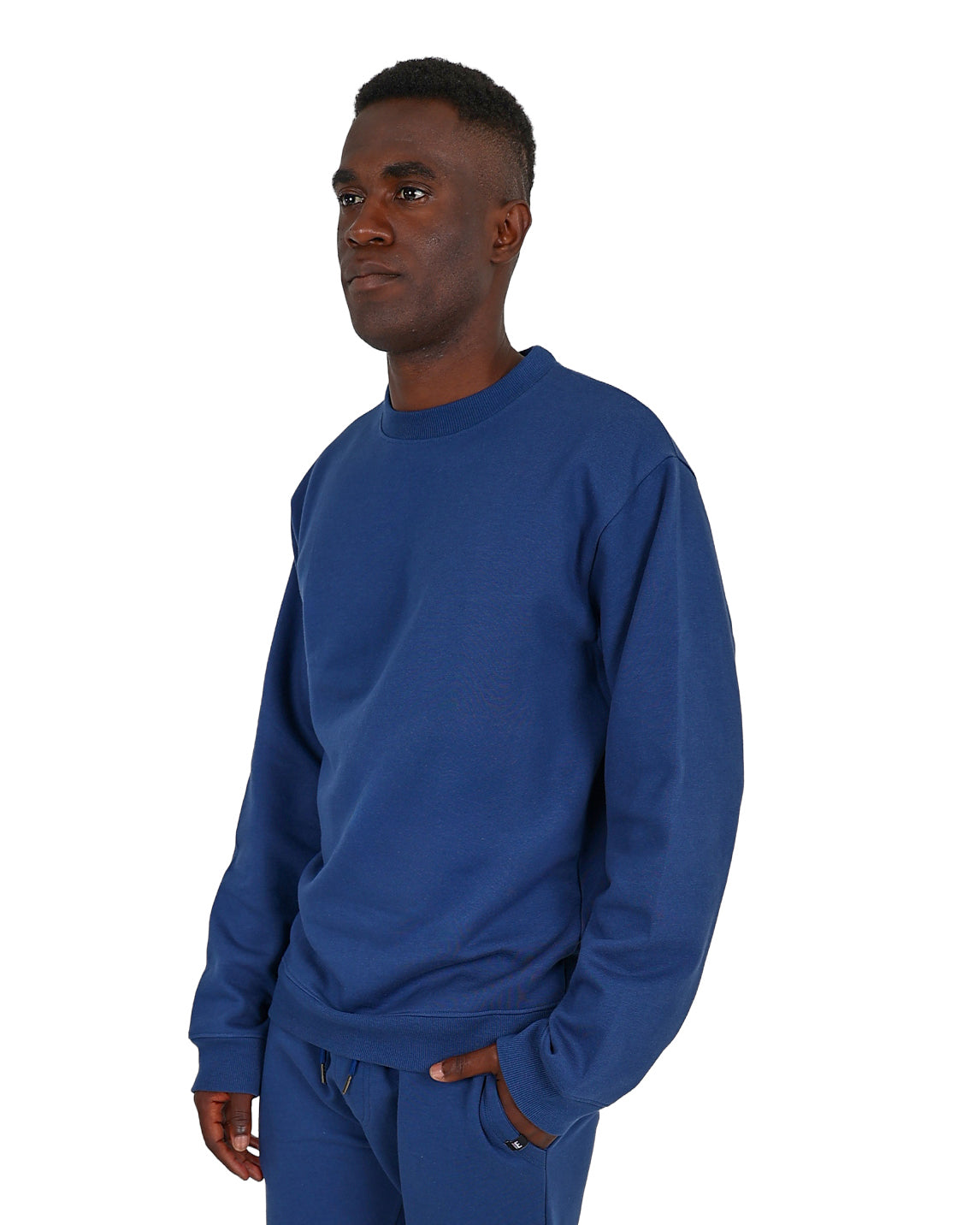 Long Sleeve Airforce Blue CVC Premium Fleece Sweatshirt