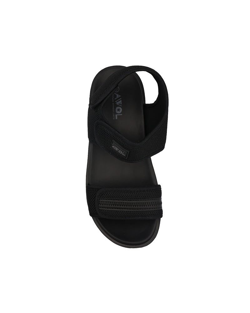 Black AWOL Comfort Velcro Sandals
