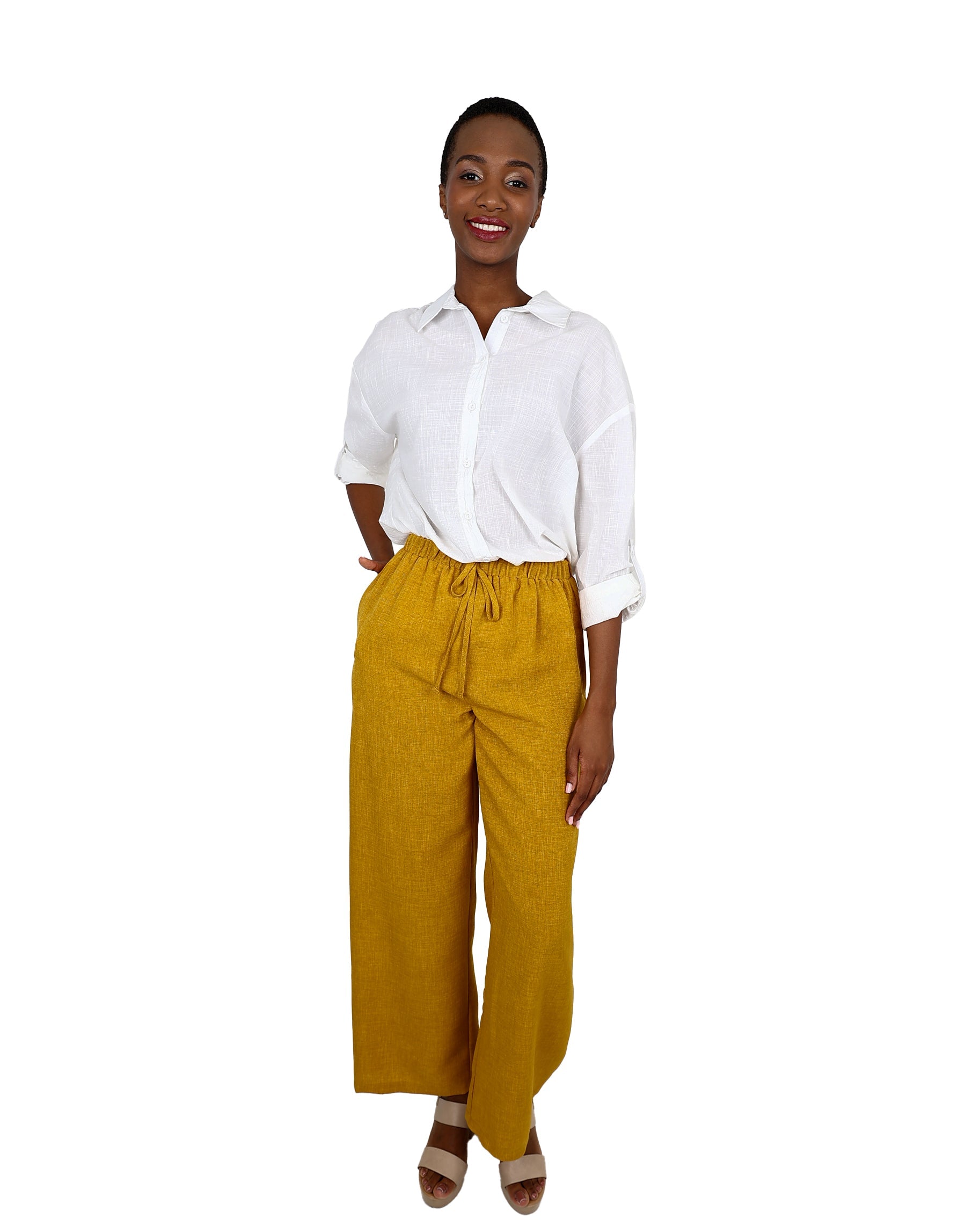 Elasticated Wide Leg Pants