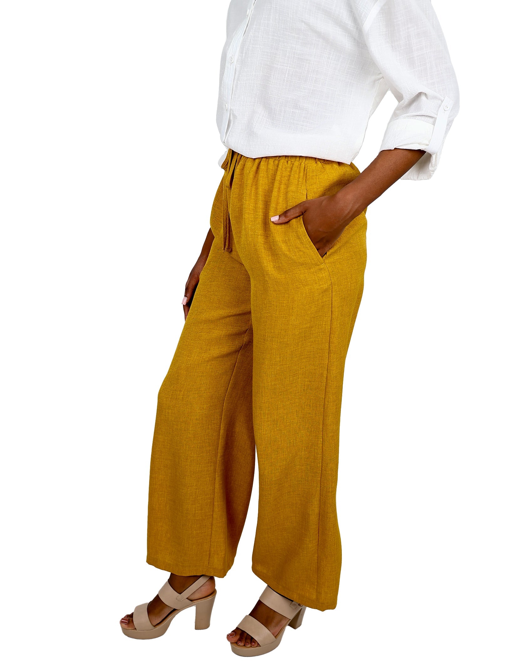 Elasticated Wide Leg Pants