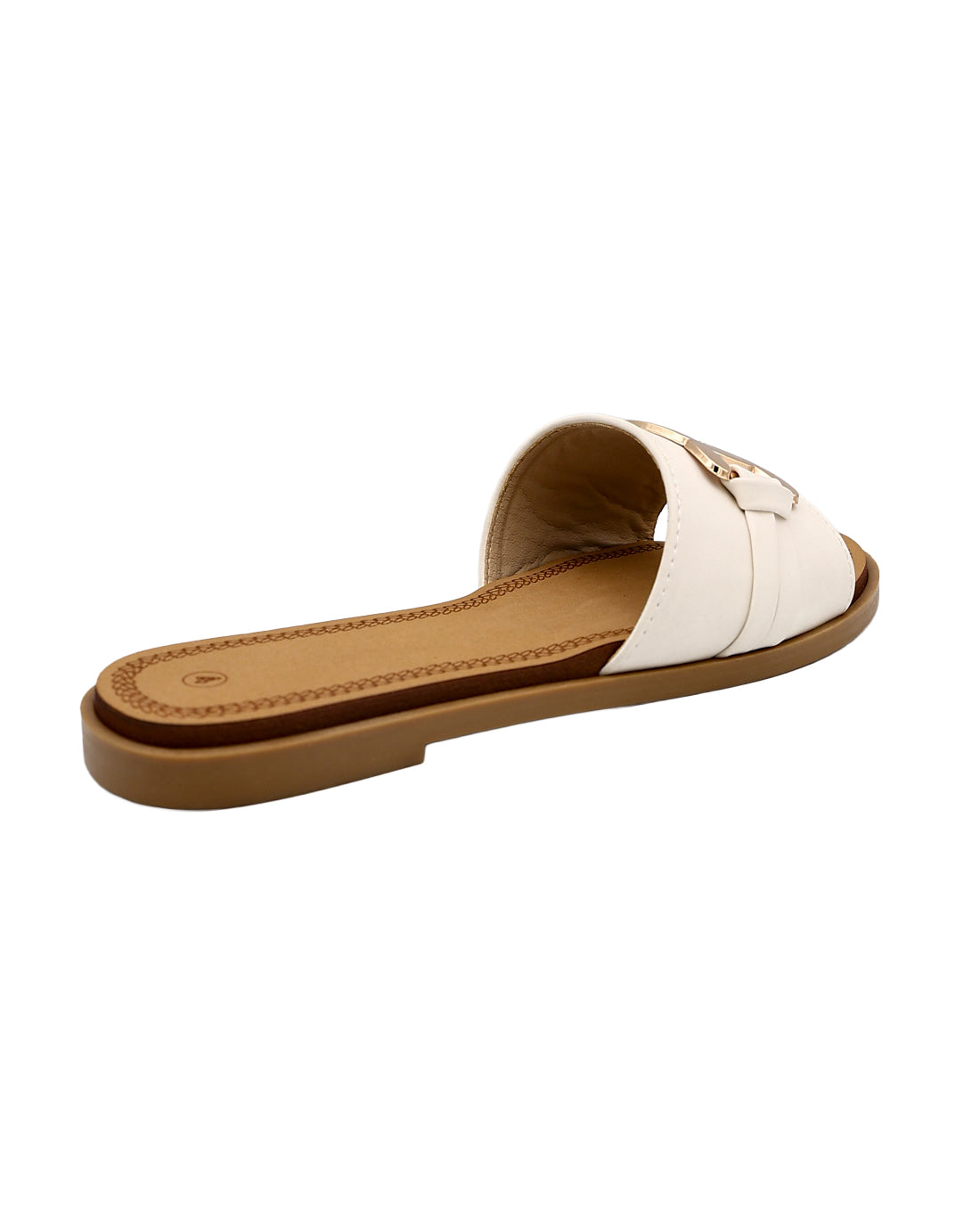 White Cable Trim Detail Mules