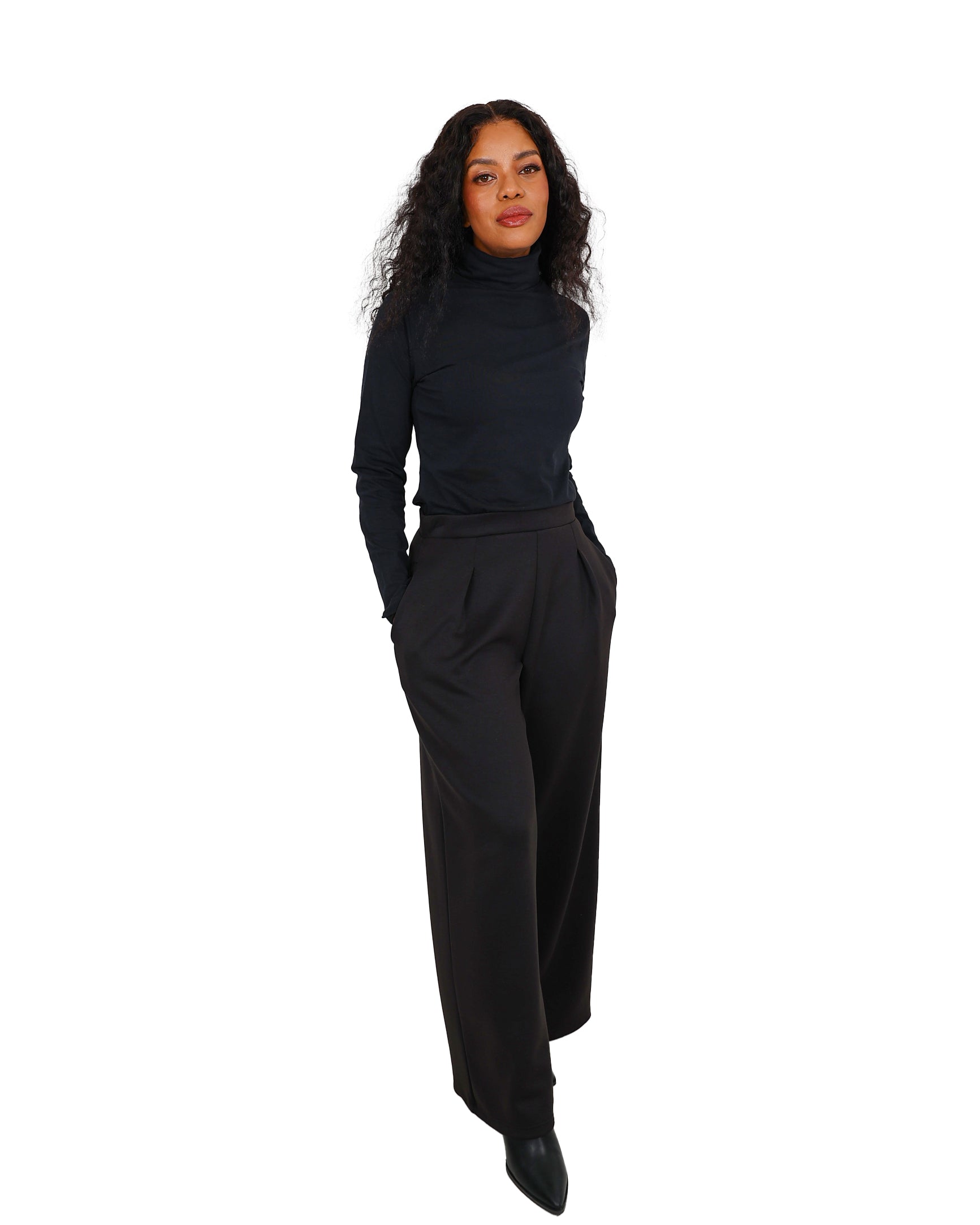 Long Sleeve Black Poloneck